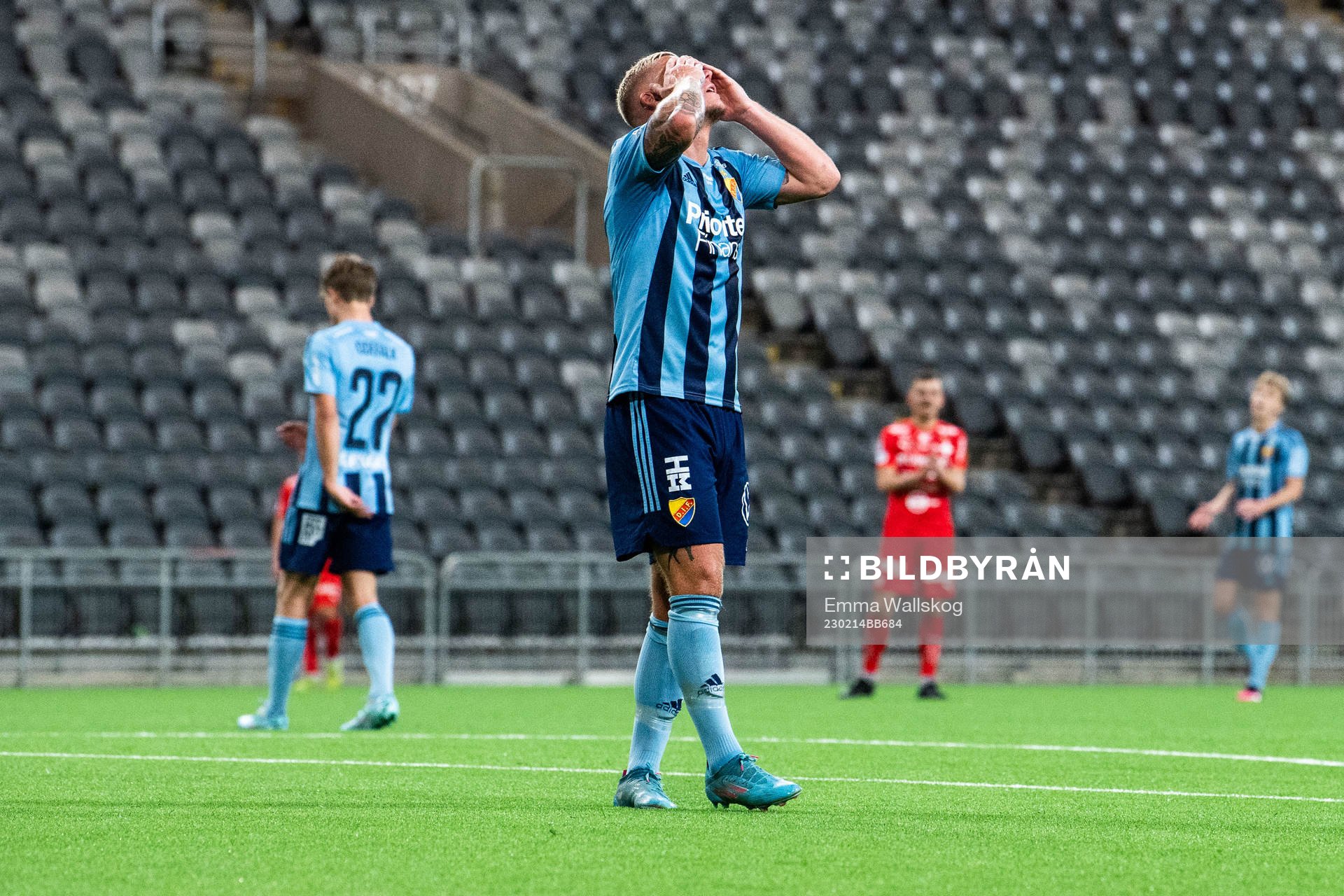 Djurgårdens Victor Edvardsen deppar