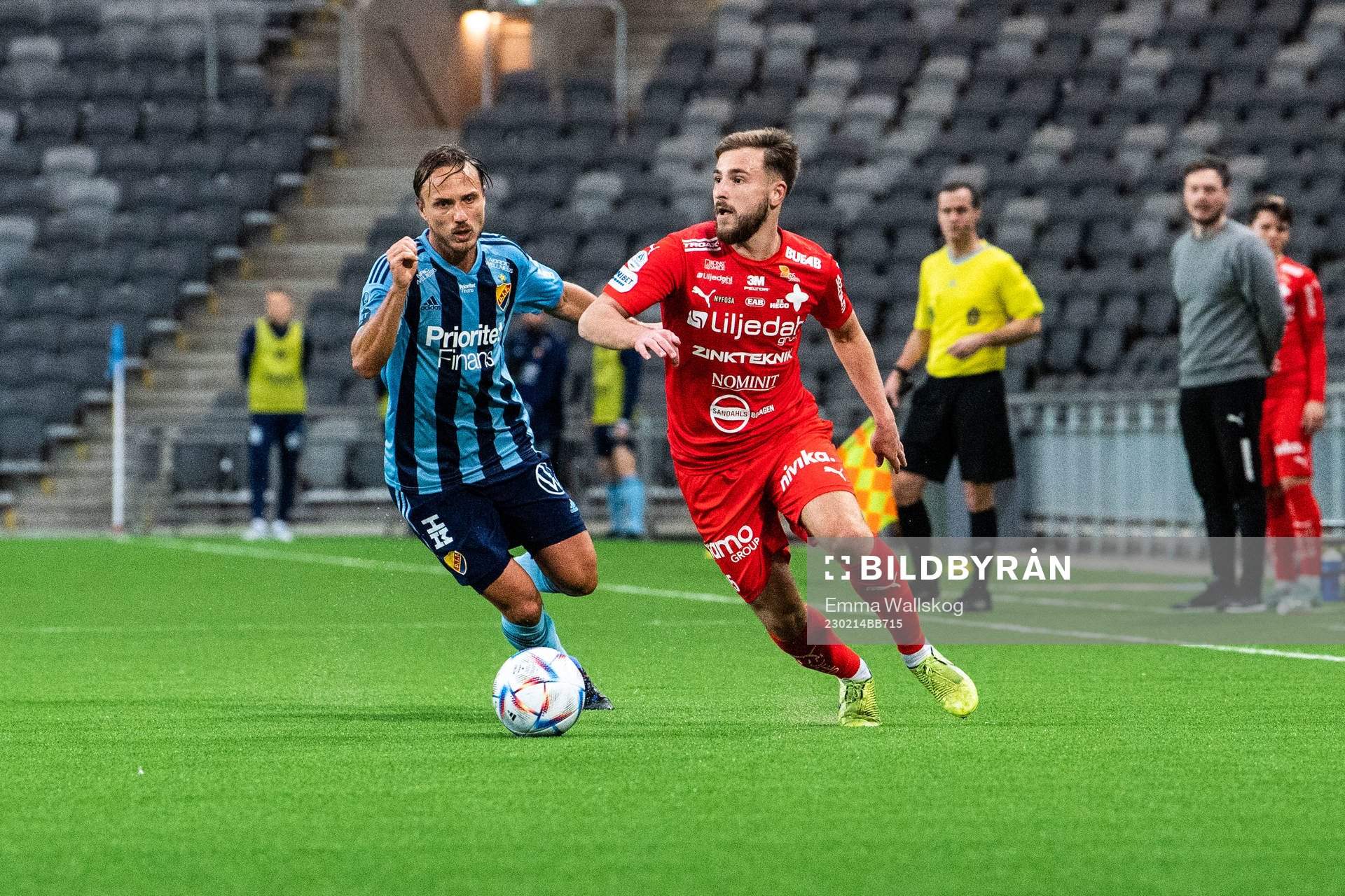 Djurgårdens Pierre Neurath Bengtsson och Värnamos Albion