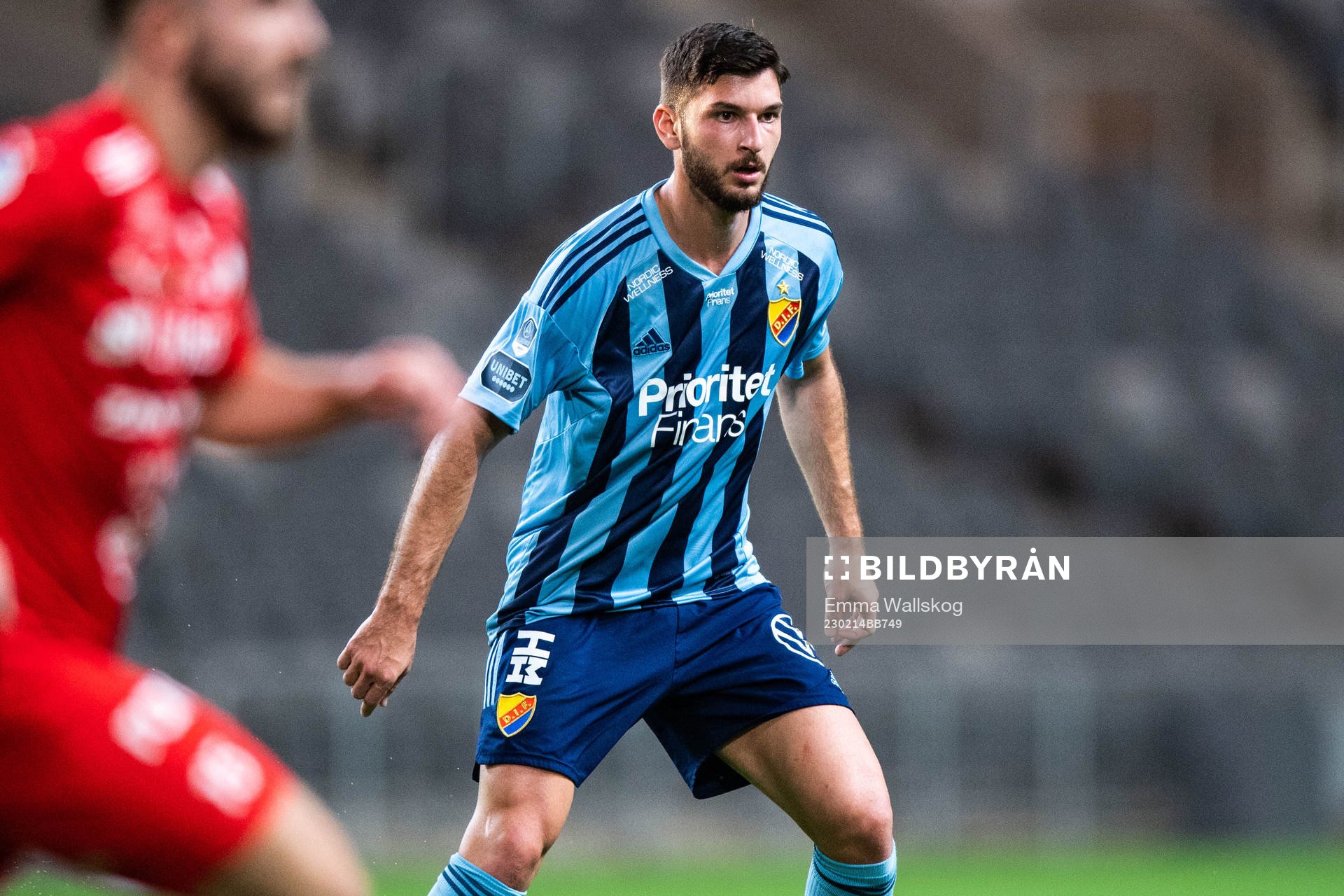 Djurgårdens Besard Sabovic under träningsmatchen i fotboll mellan Djurgården och Värnamo den 14 februari 2023 i Stockholm. 