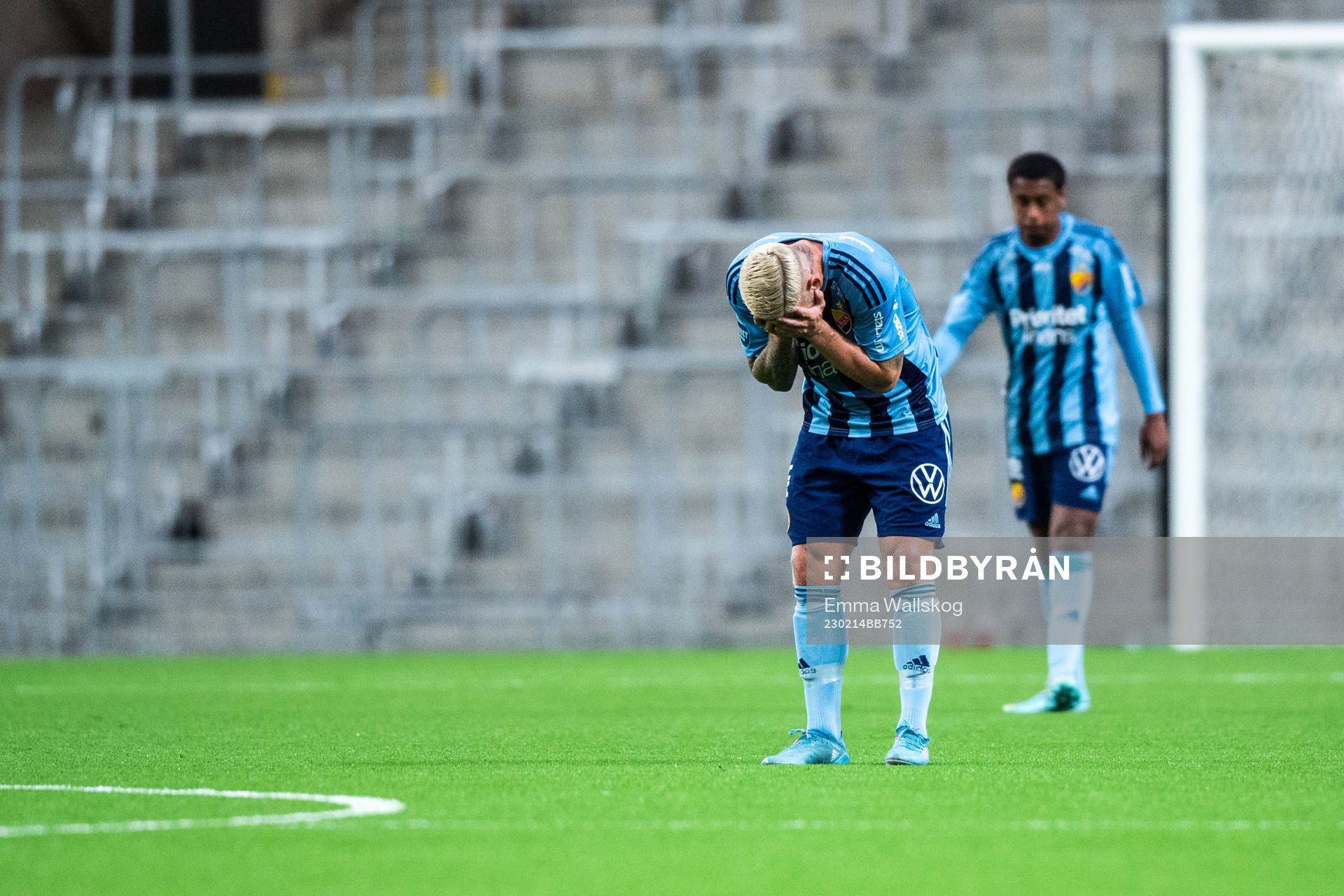 Djurgårdens Victor Edvardsen deppar
