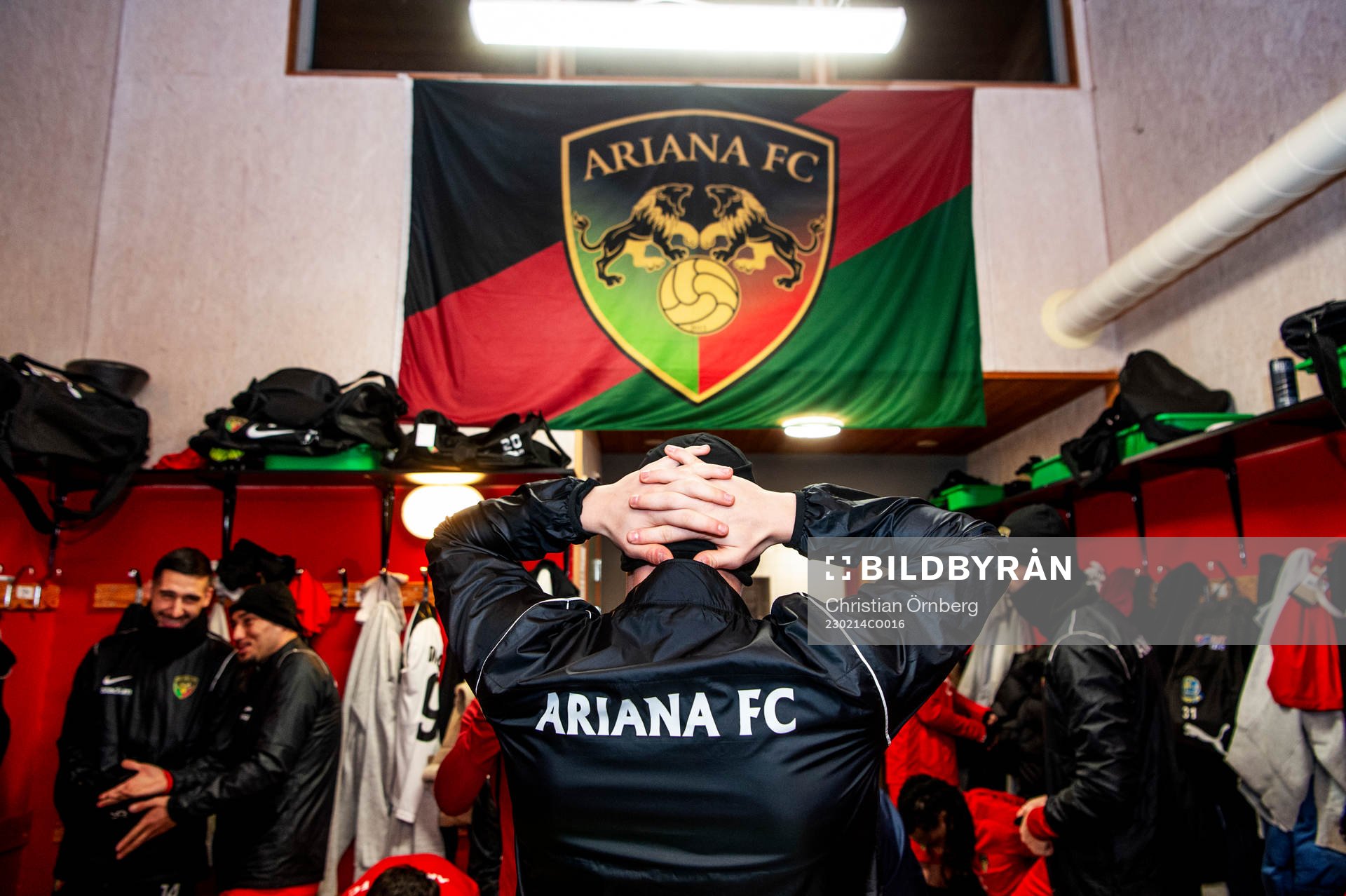 Spelarna innan Arianas träning