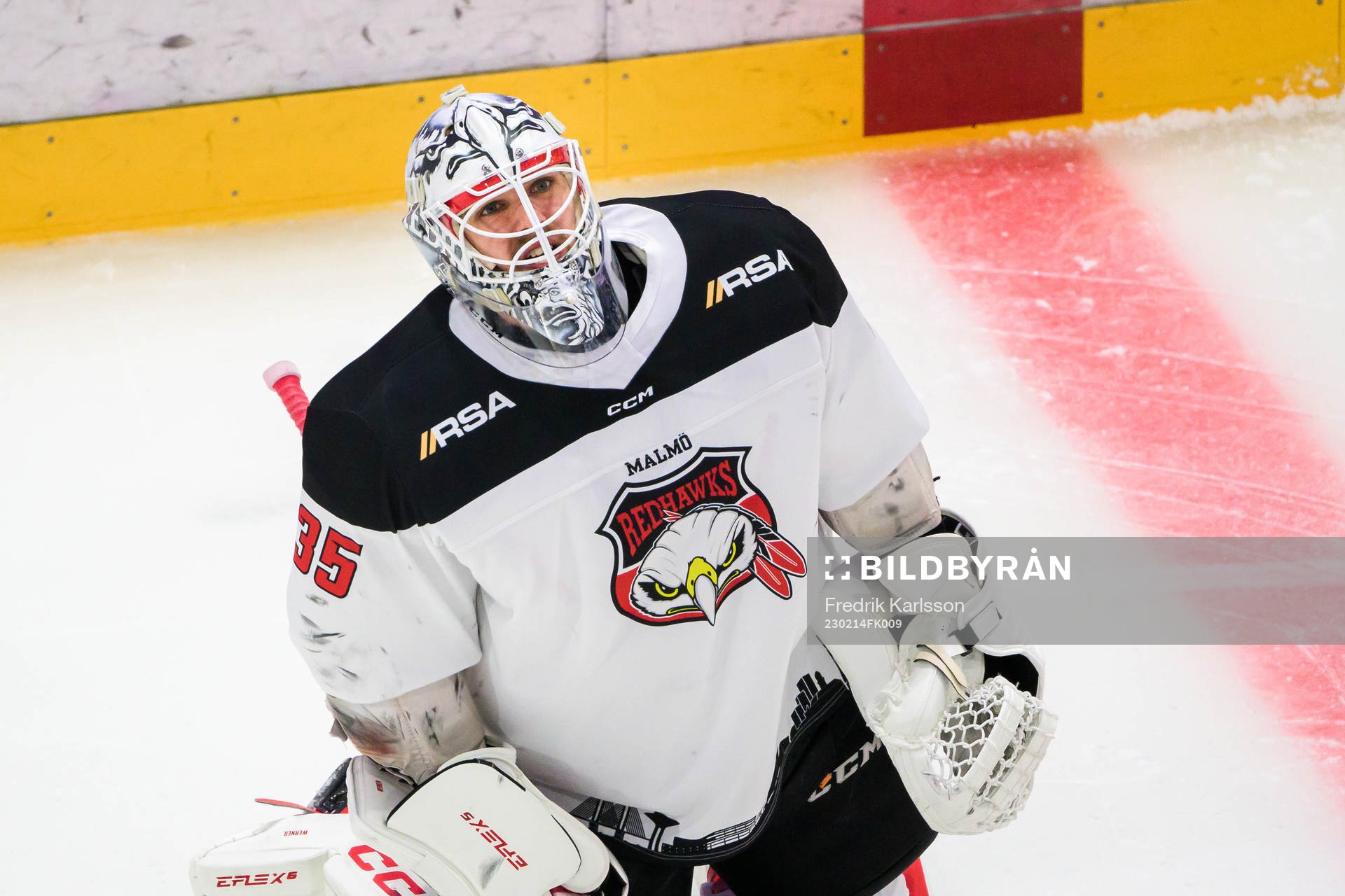 Malmö Redhawks målvakt Adam Werner