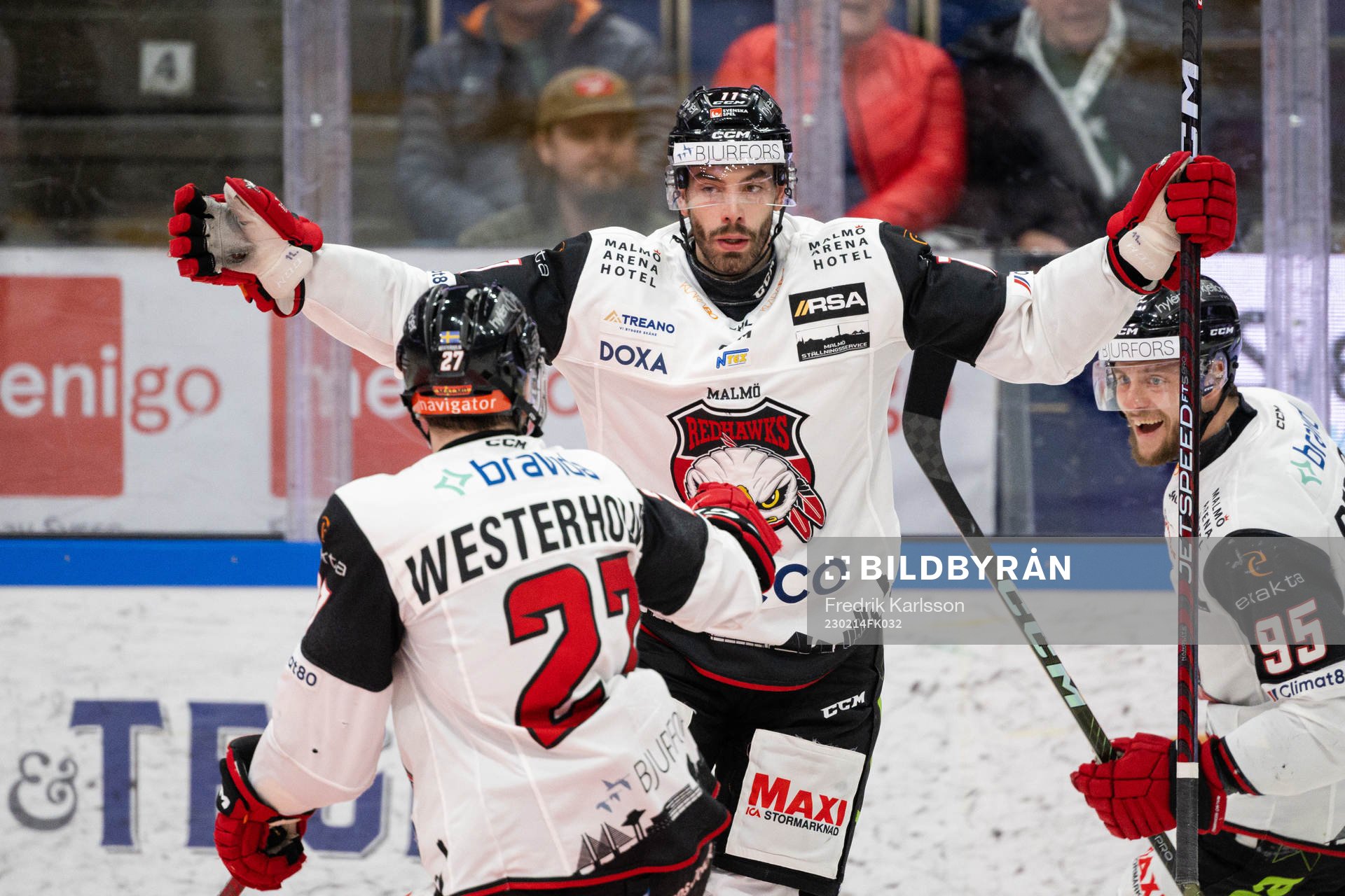 Malmö Redhawks Markus Lauridsen jublar