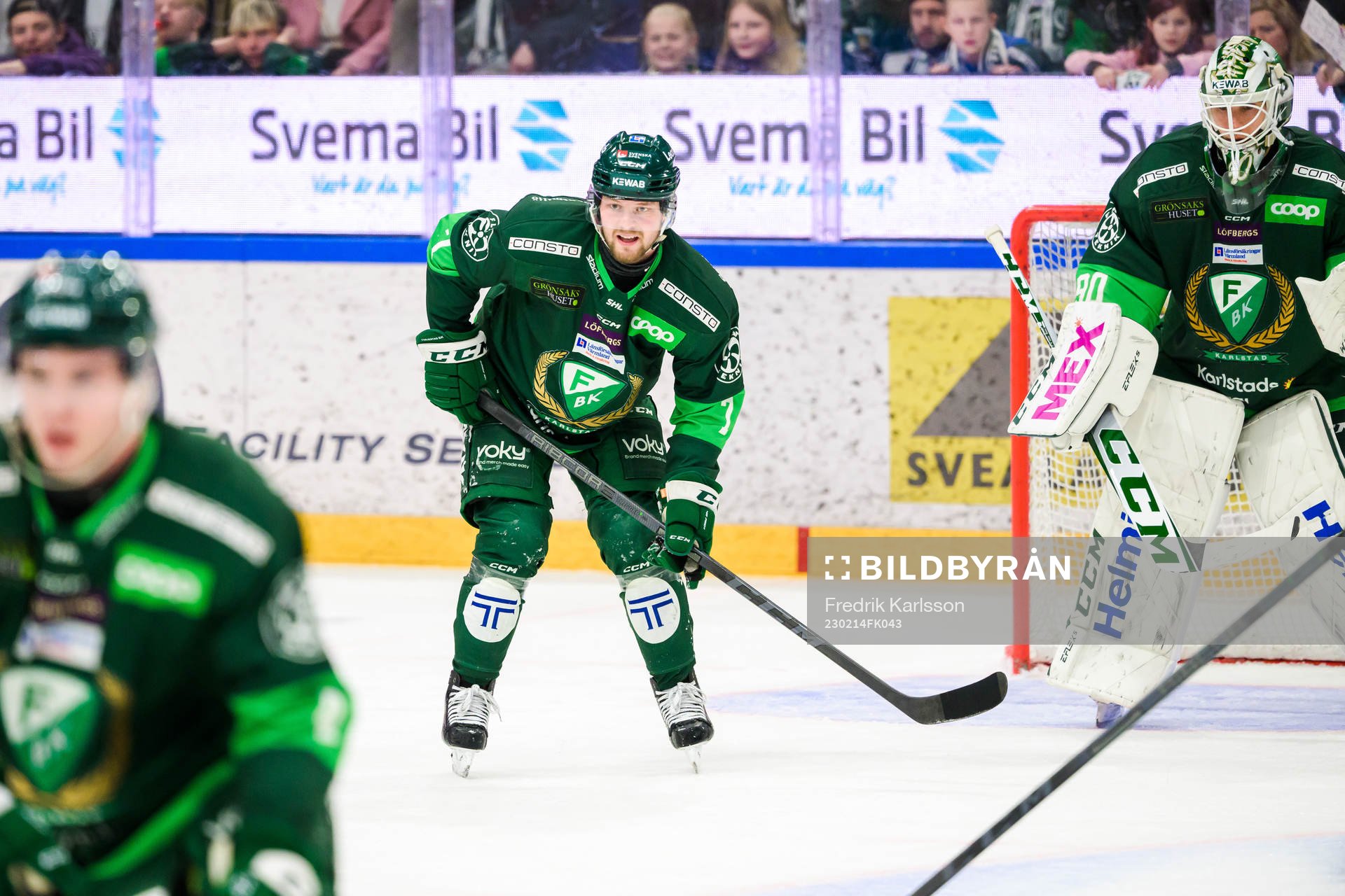 Färjestads Axel Bergkvist har ont
