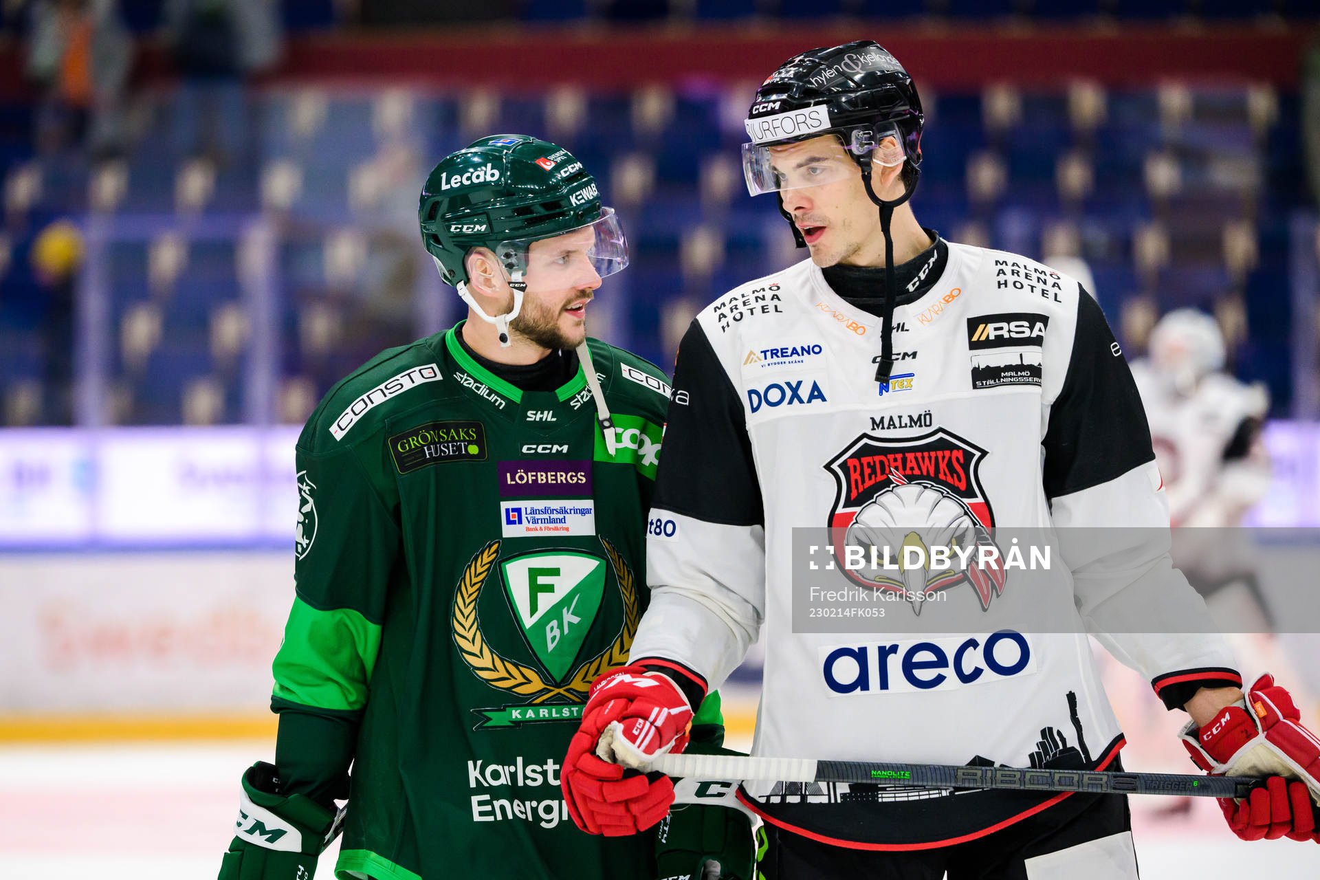 Färjestads Theodor Lennström och Malmö Redhawks Oliver