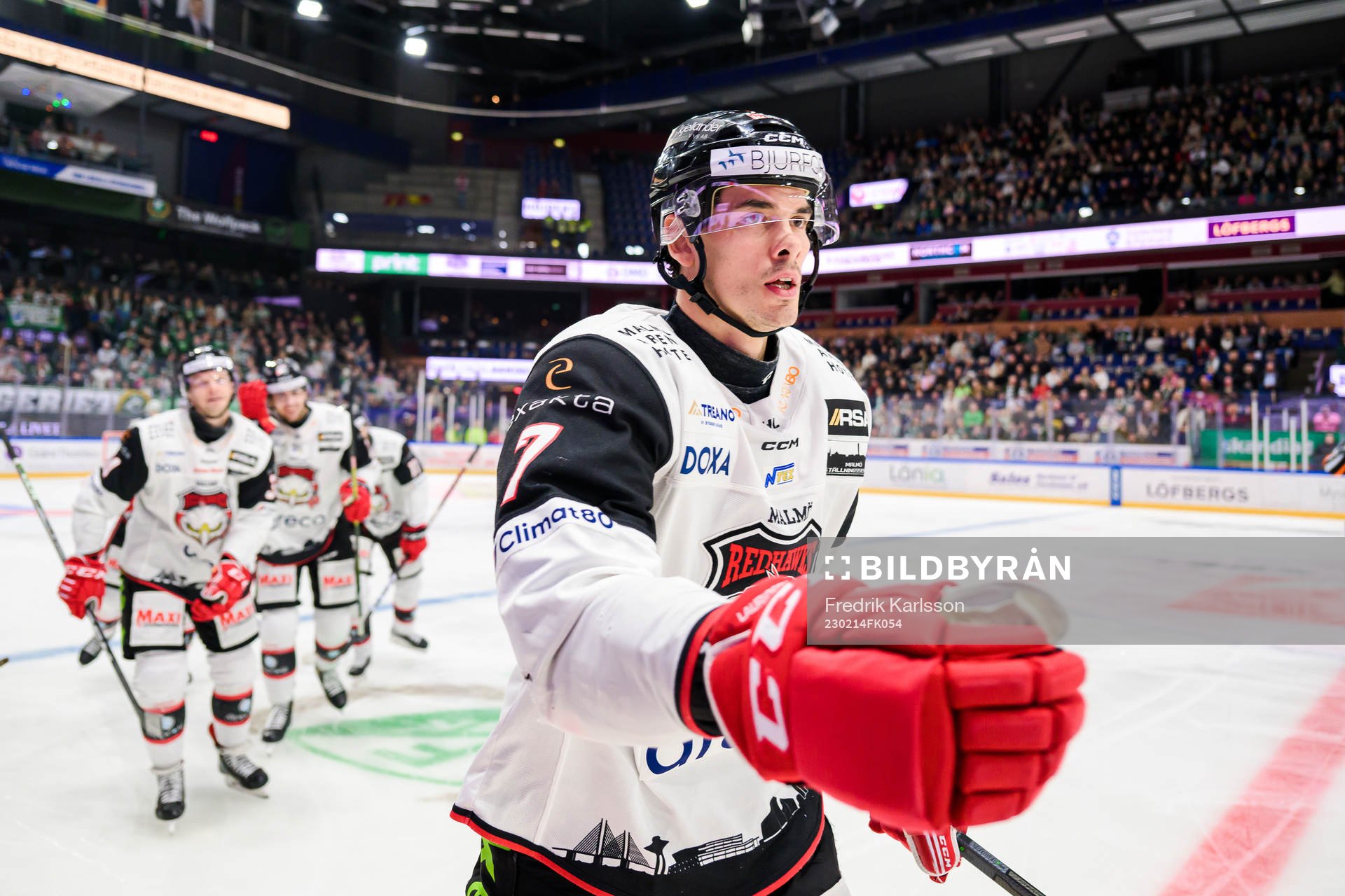 Malmö Redhawks Oliver Lauridsen jublar