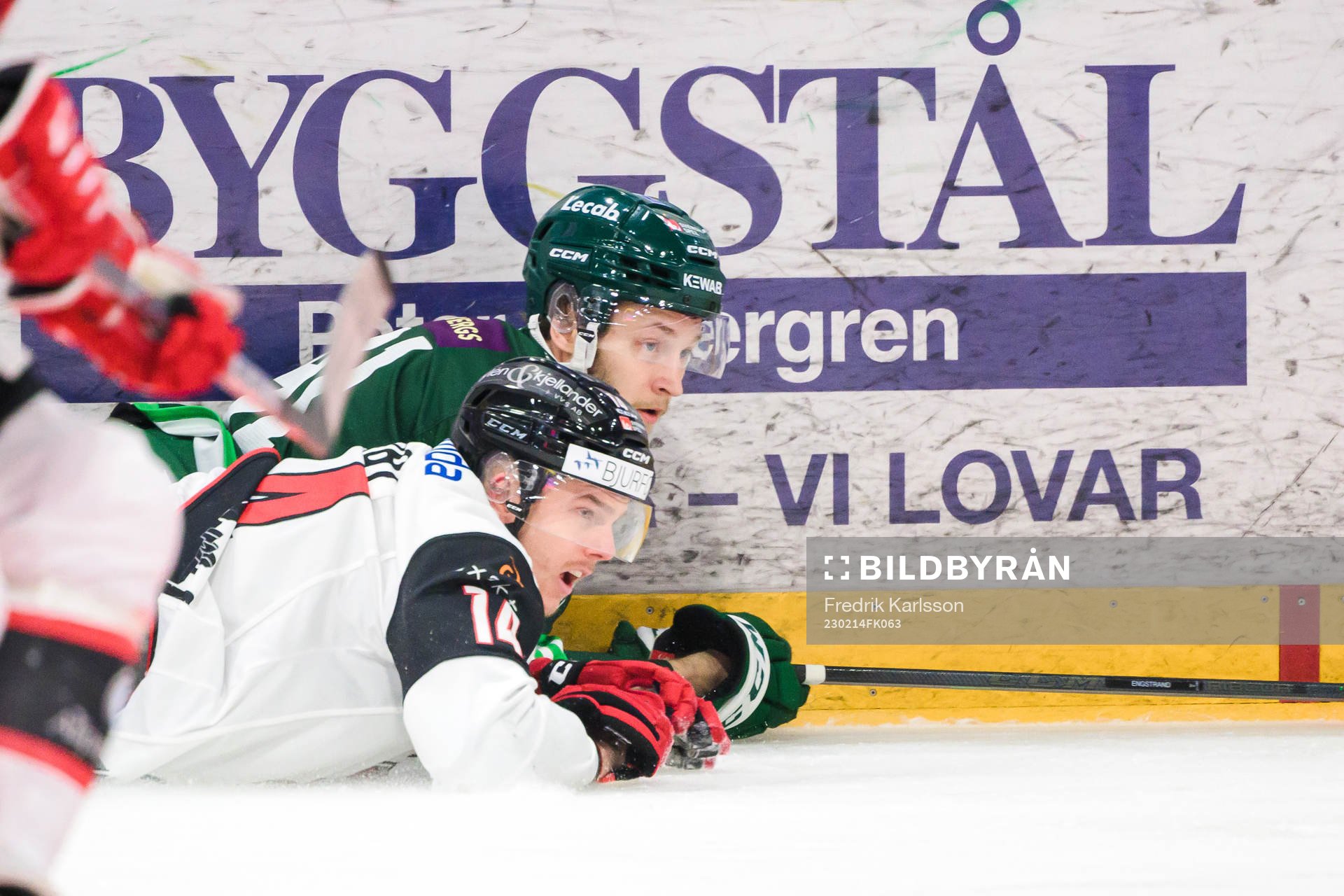 Malmö Redhawks Carl-Johan Lerby och Färjestads Eric