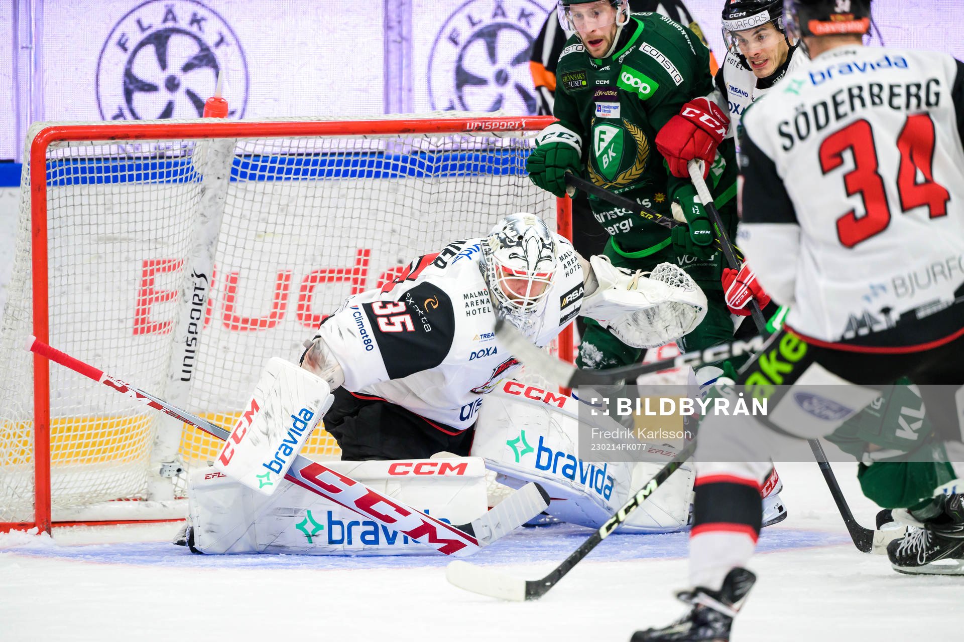 Malmö Redhawks målvakt Adam Werner