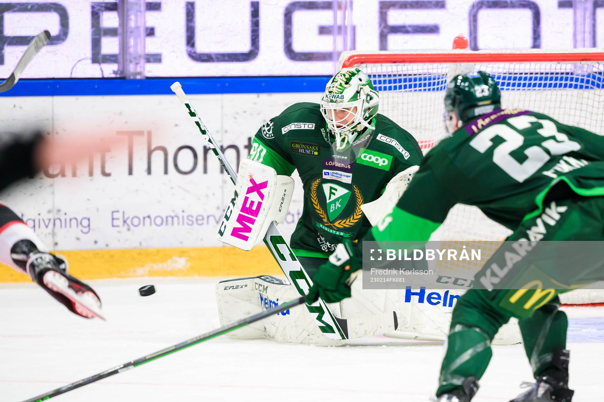 Färjestads målvakt Matthew Tomkins