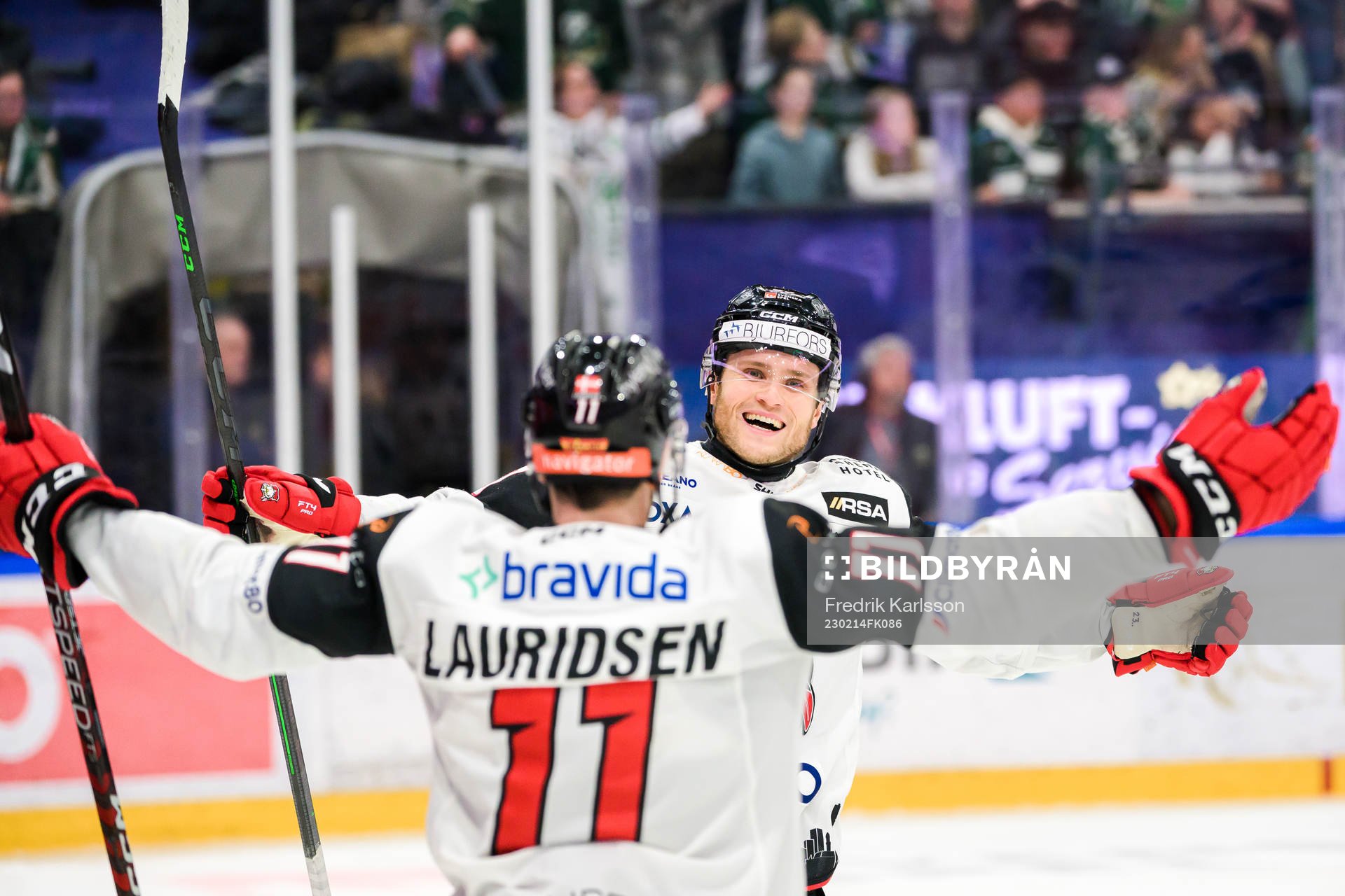 Malmö Redhawks Markus Lauridsen och Christoffer Forsberg