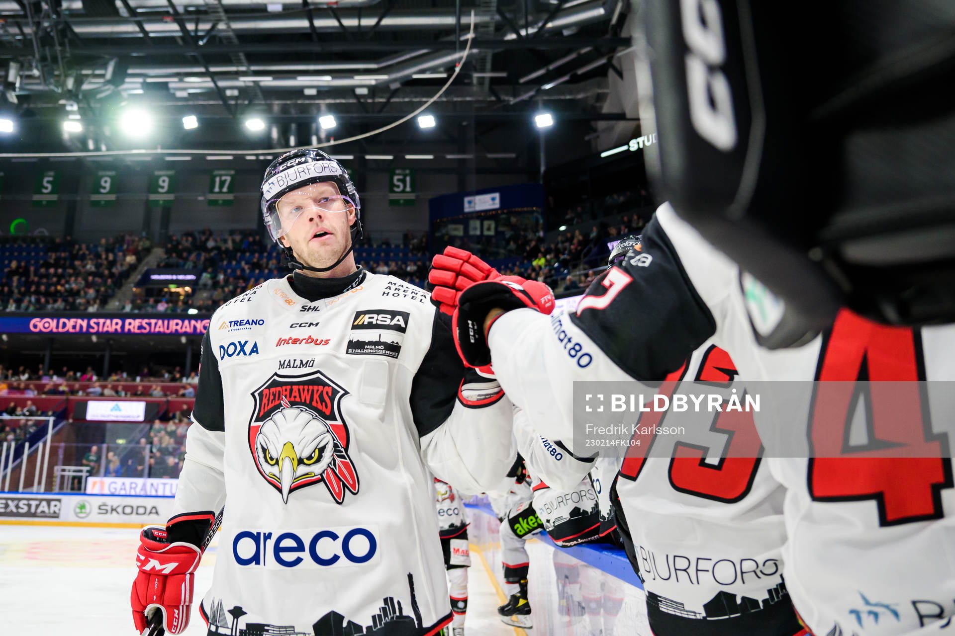 Malmö Redhawks Carl Söderberg jublar