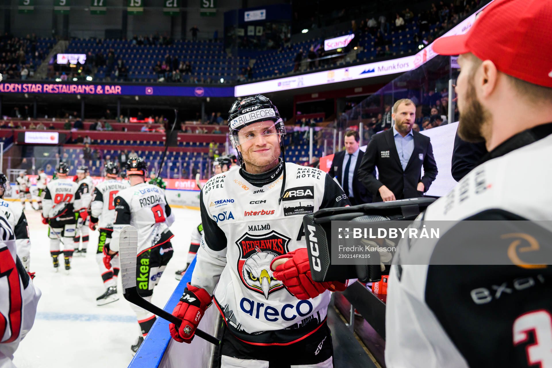 Malmö Redhawks Christoffer Forsberg jublar