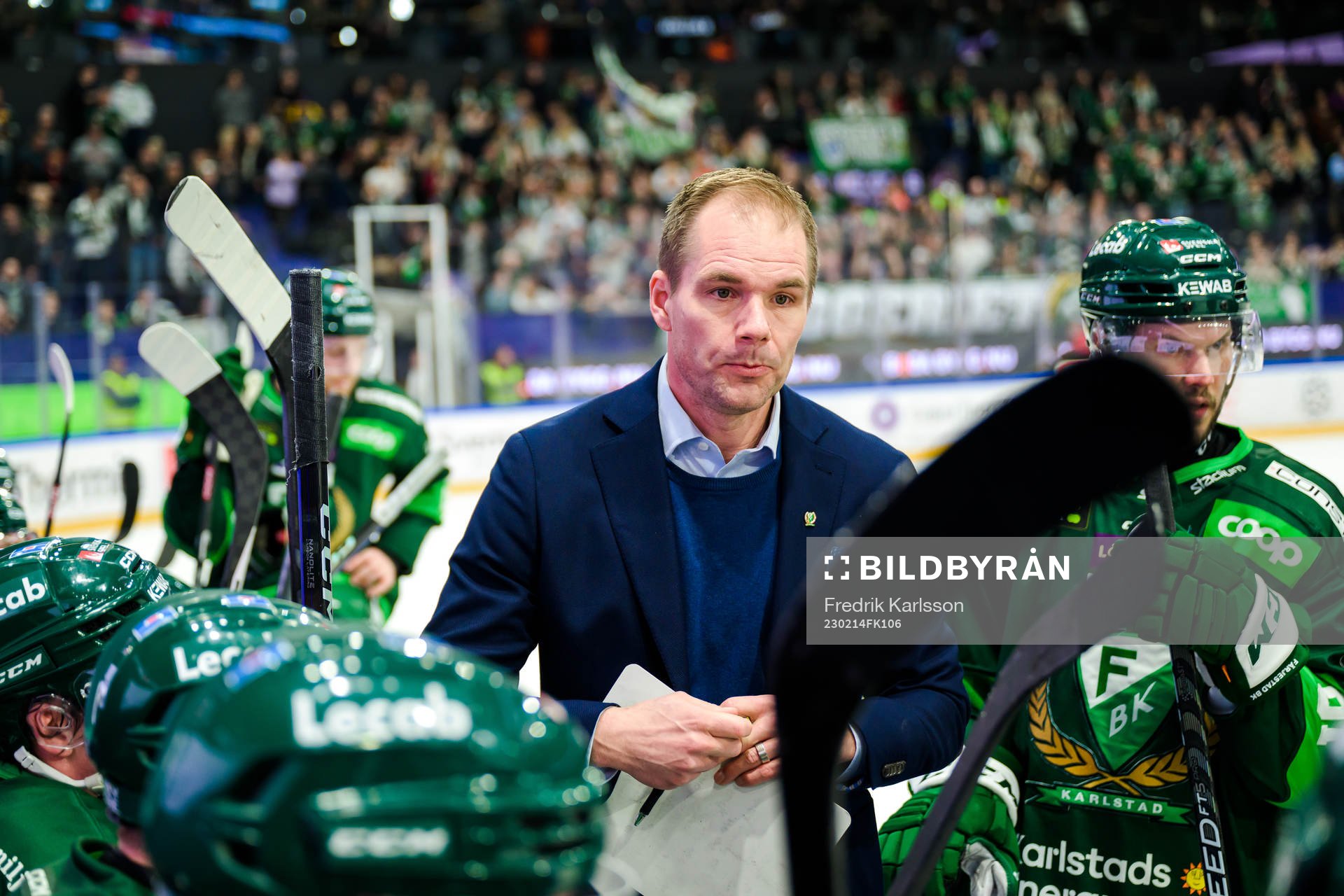 Färjestads huvudtränare Tomas Mitell