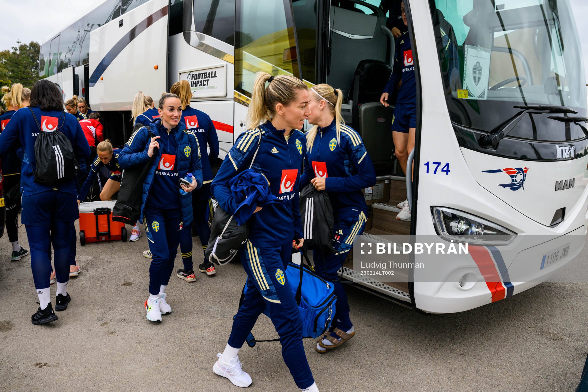 Kosovare Asllani and Linda Sembrant of the Swedish women's