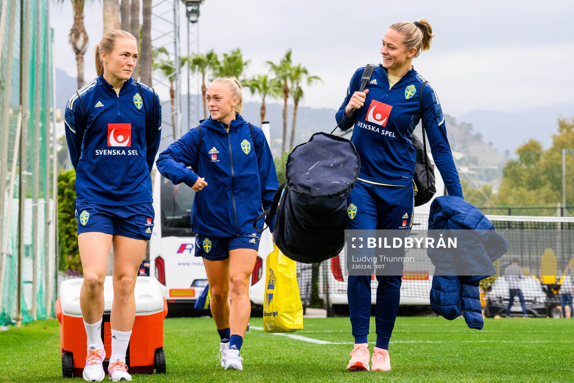 Magdalena Eriksson, Hanna Bennison and Fridolina Rolfö of