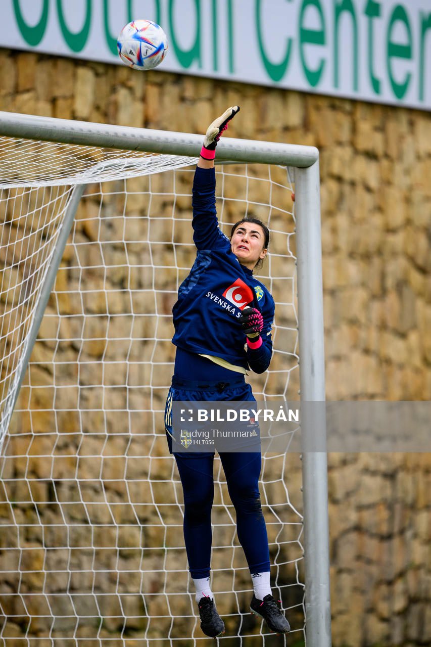 Goalkeeper Zecira Musovic of the Swedish women's national