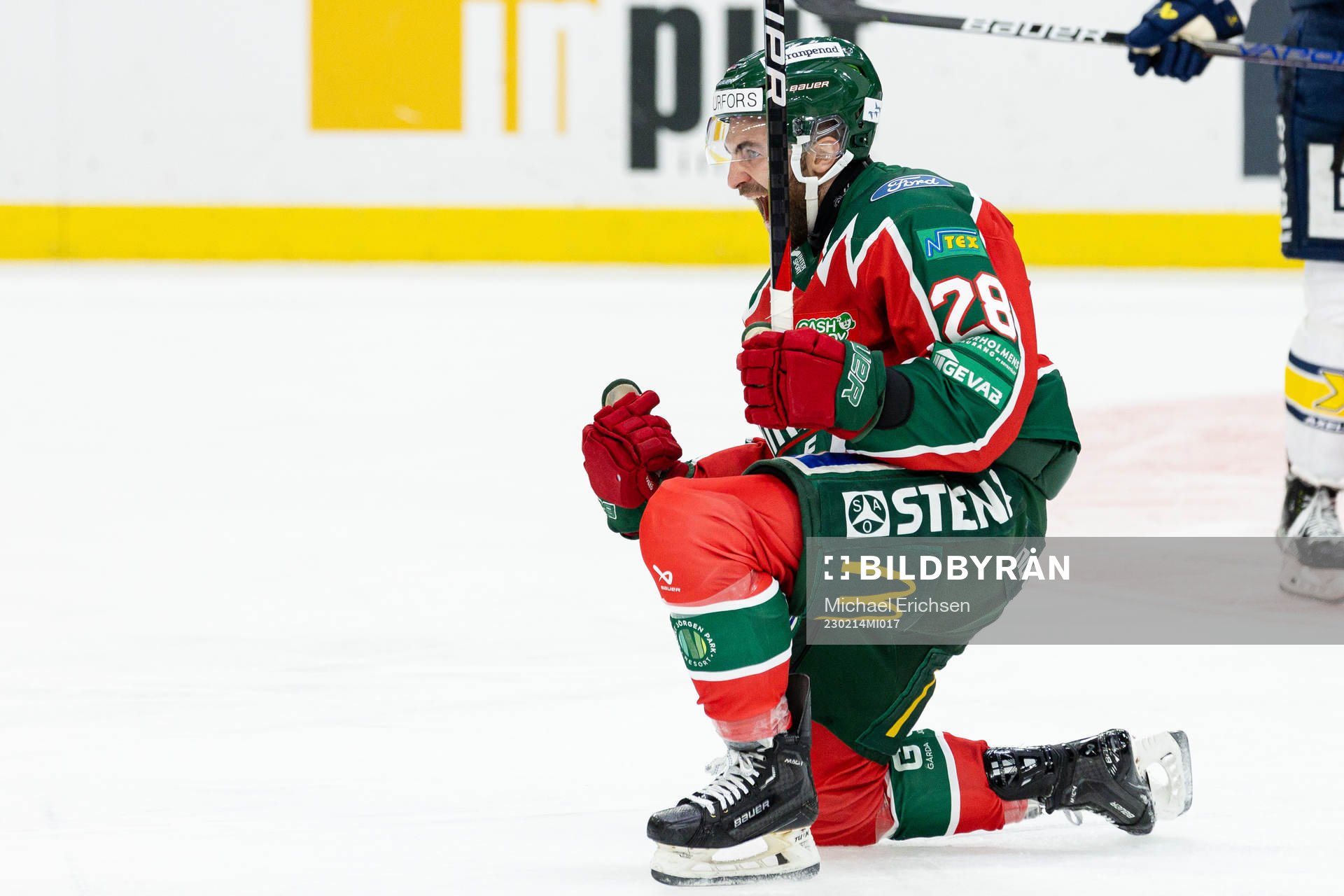 Frölundas Anthony Greco jublar