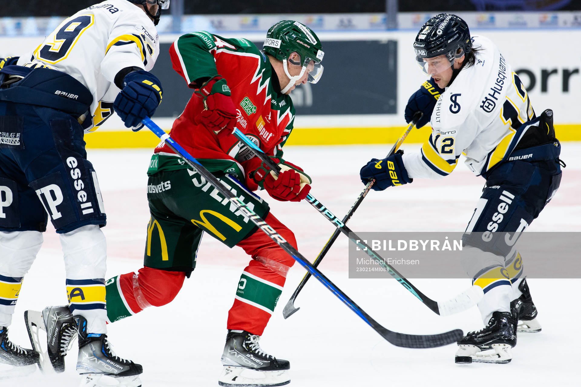 Frölundas Andreas Borgman och HV71s Kalle Maalahti