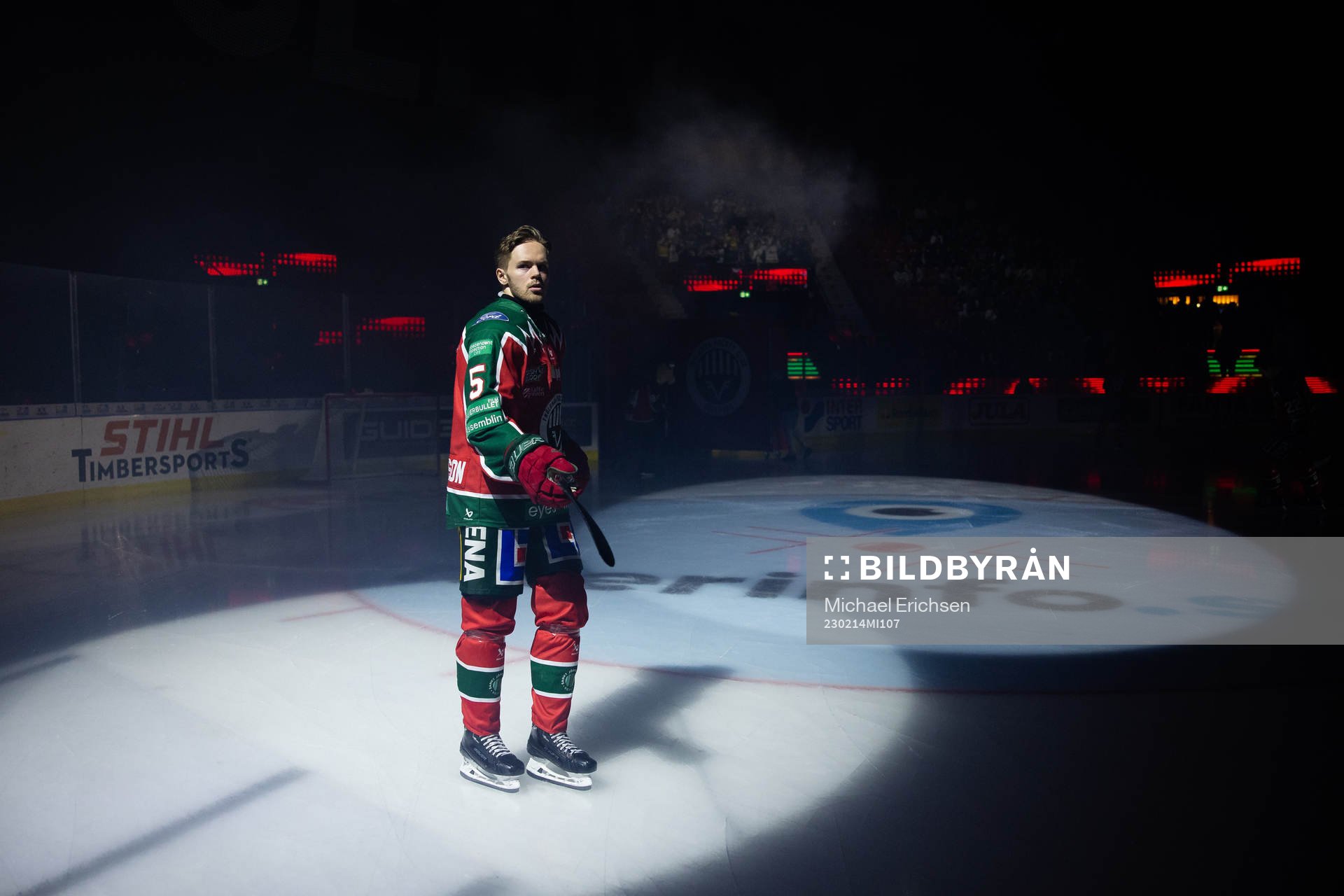 Frölundas Filip Johansson innan ishockeymatchen i SHL