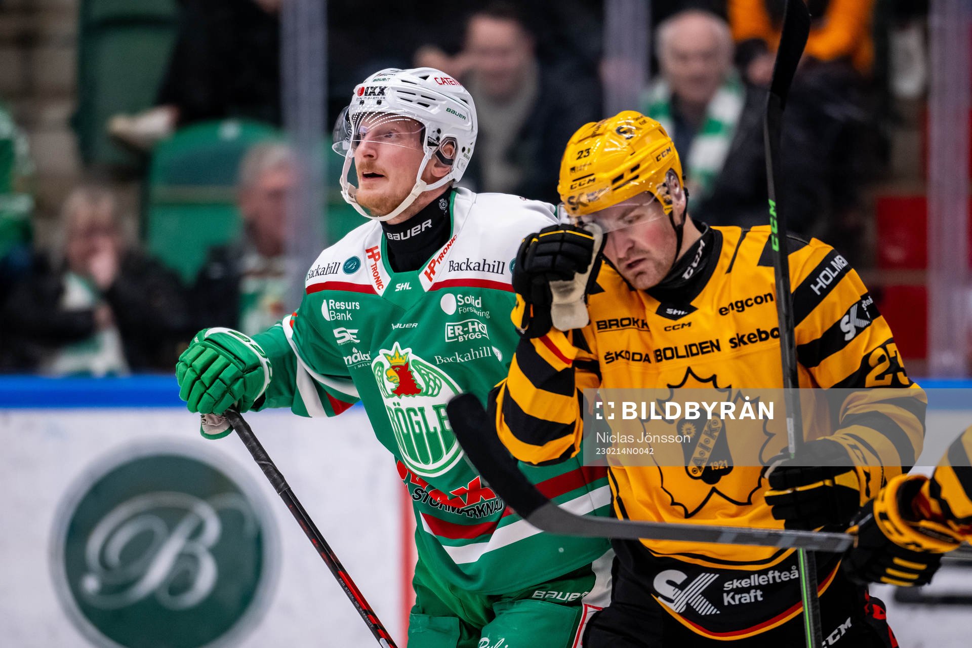Rögles Simon Hjalmarsson  och Skellefteås Adam Mascherin