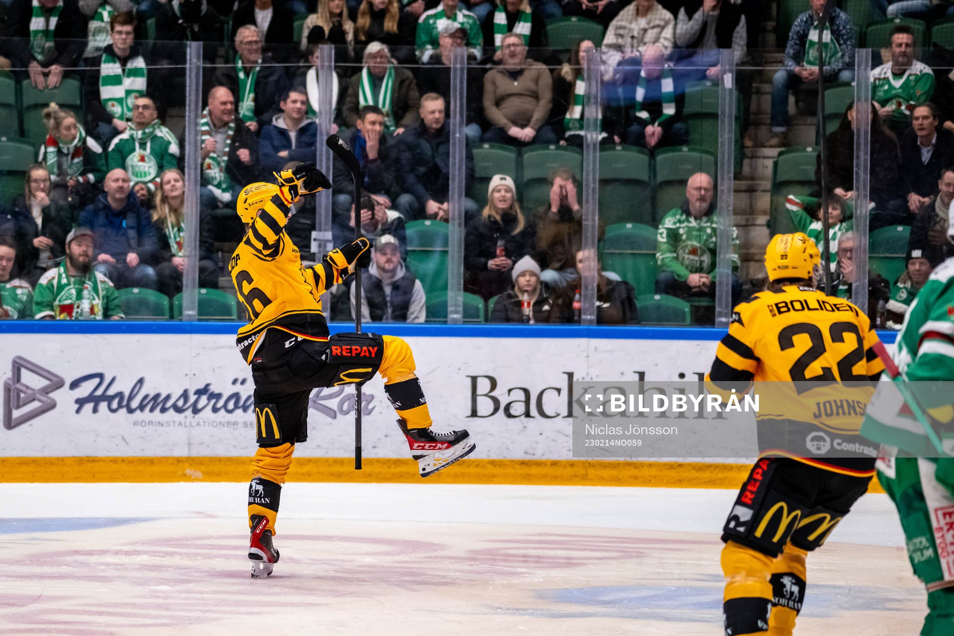 Skellefteås Anton Olsson  jublar