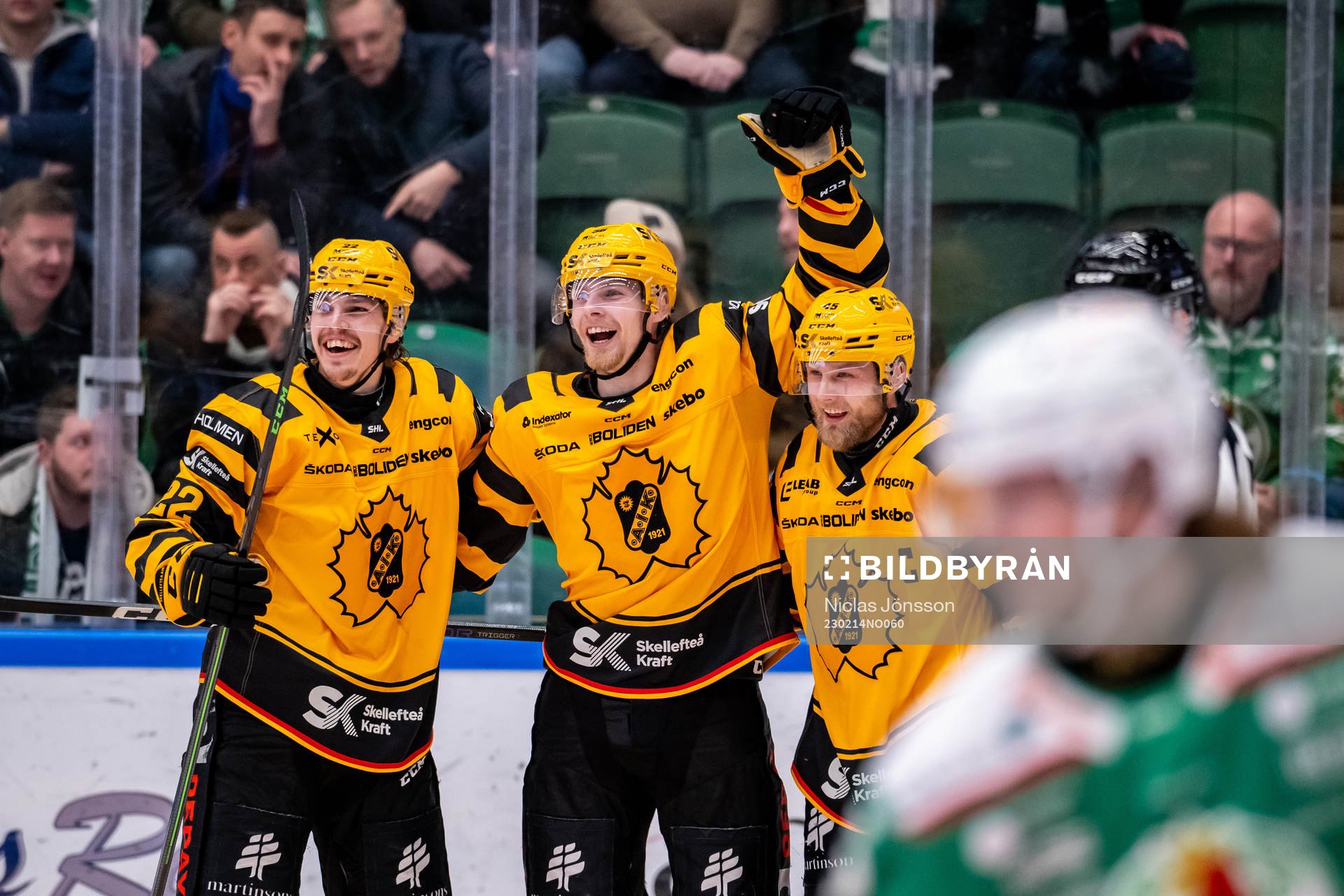 Skellefteås Jonathan Johnsson, Anton Olsson och Oscar