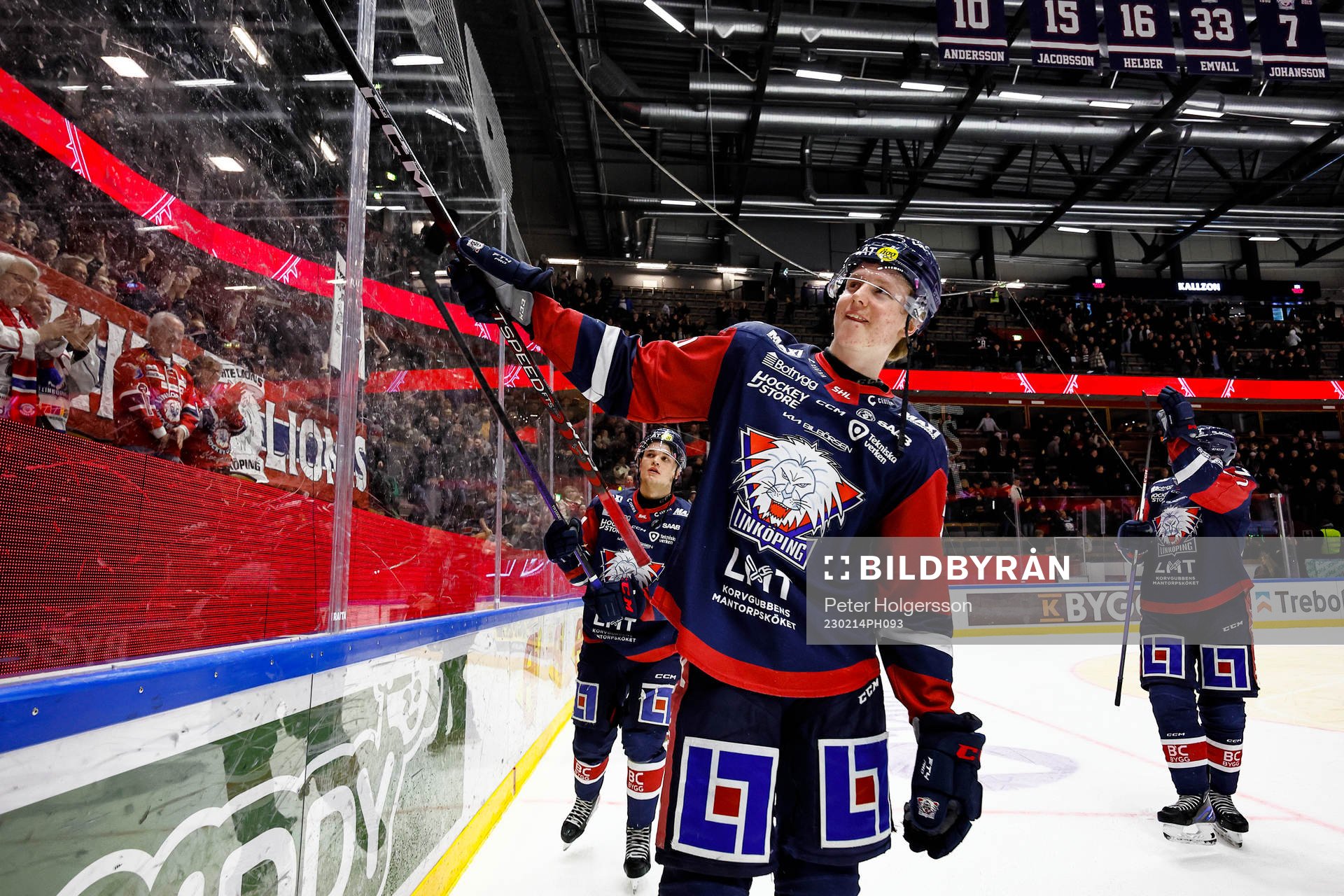 Linköpings Filip Bystedt jublar