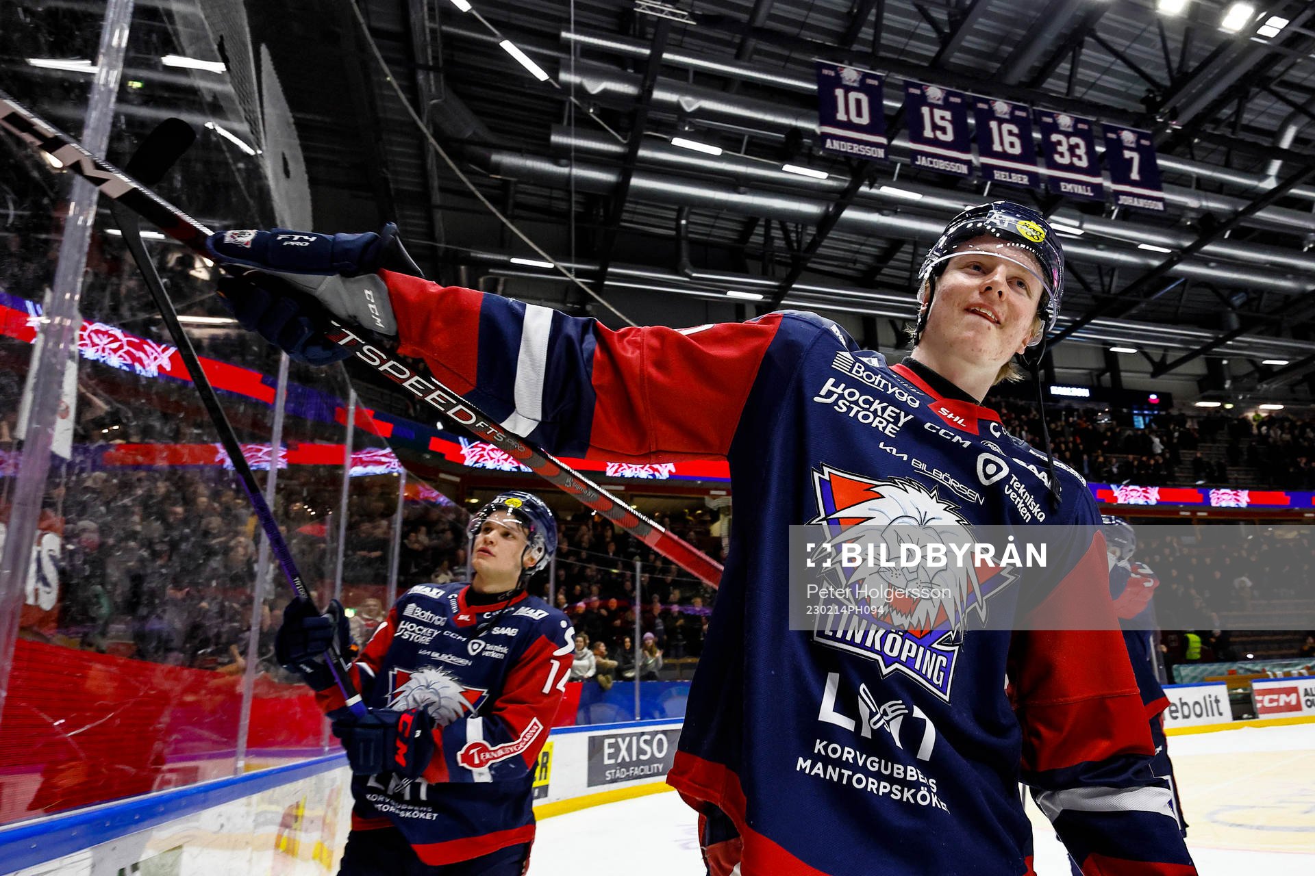Linköpings Filip Bystedt jublar