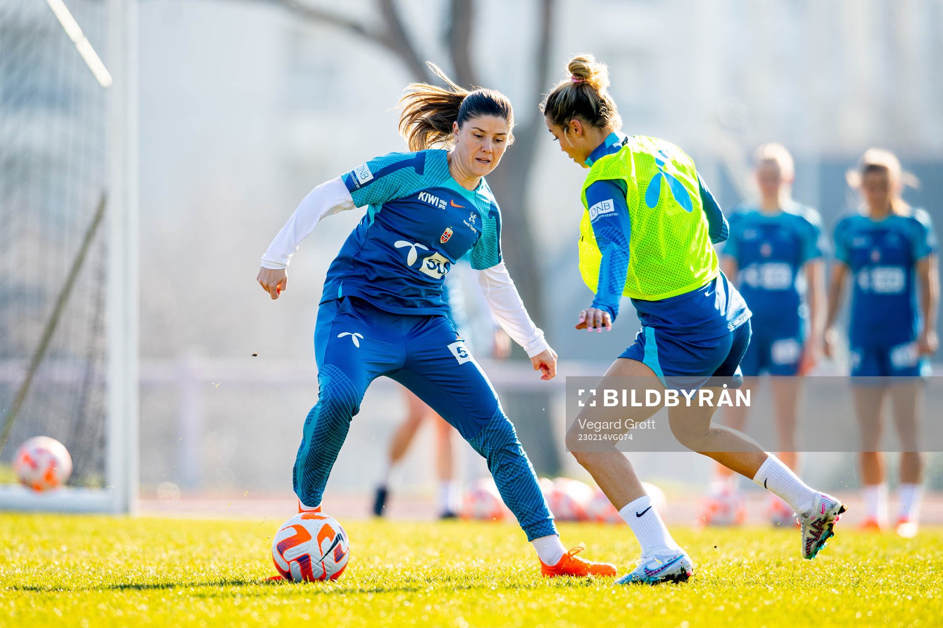 Maren Mjelde and Celin Bizet Ildhusøy of the Norwegian