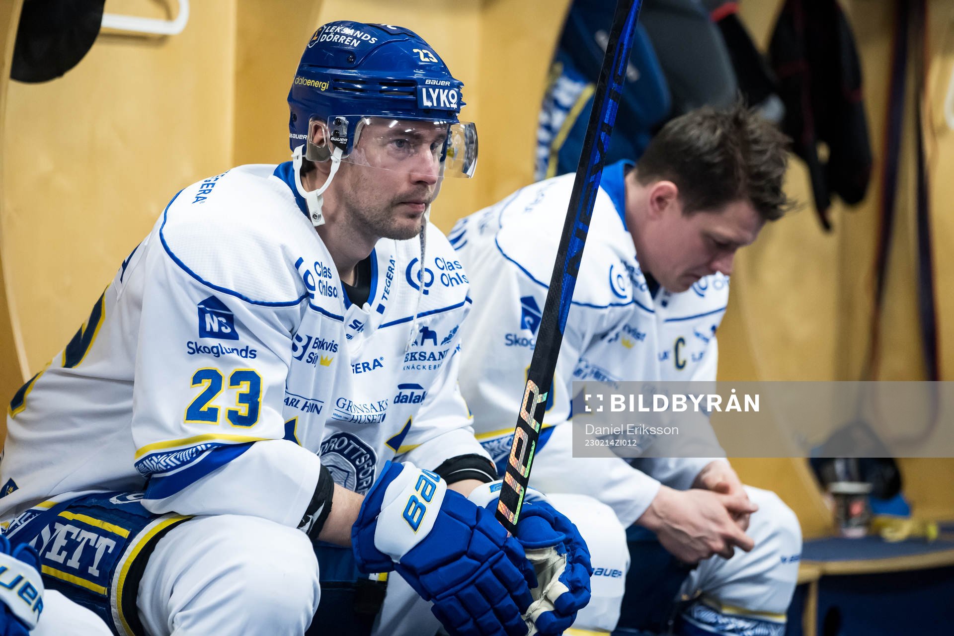 Leksands Mikael Ruohomaa innan ishockeymatchen i SHL mellan