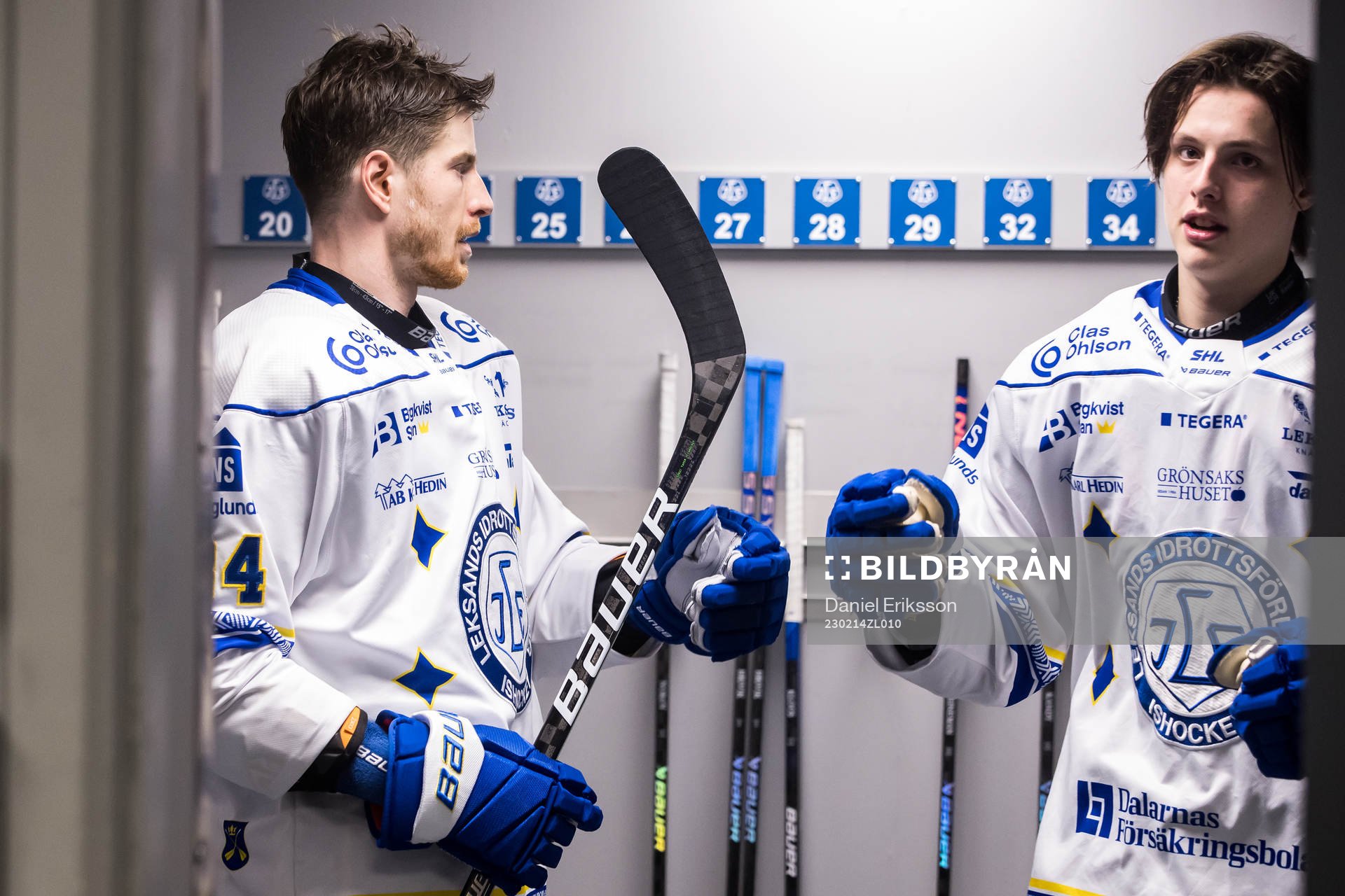 Leksands Peter Cehlarik innan ishockeymatchen i SHL mellan