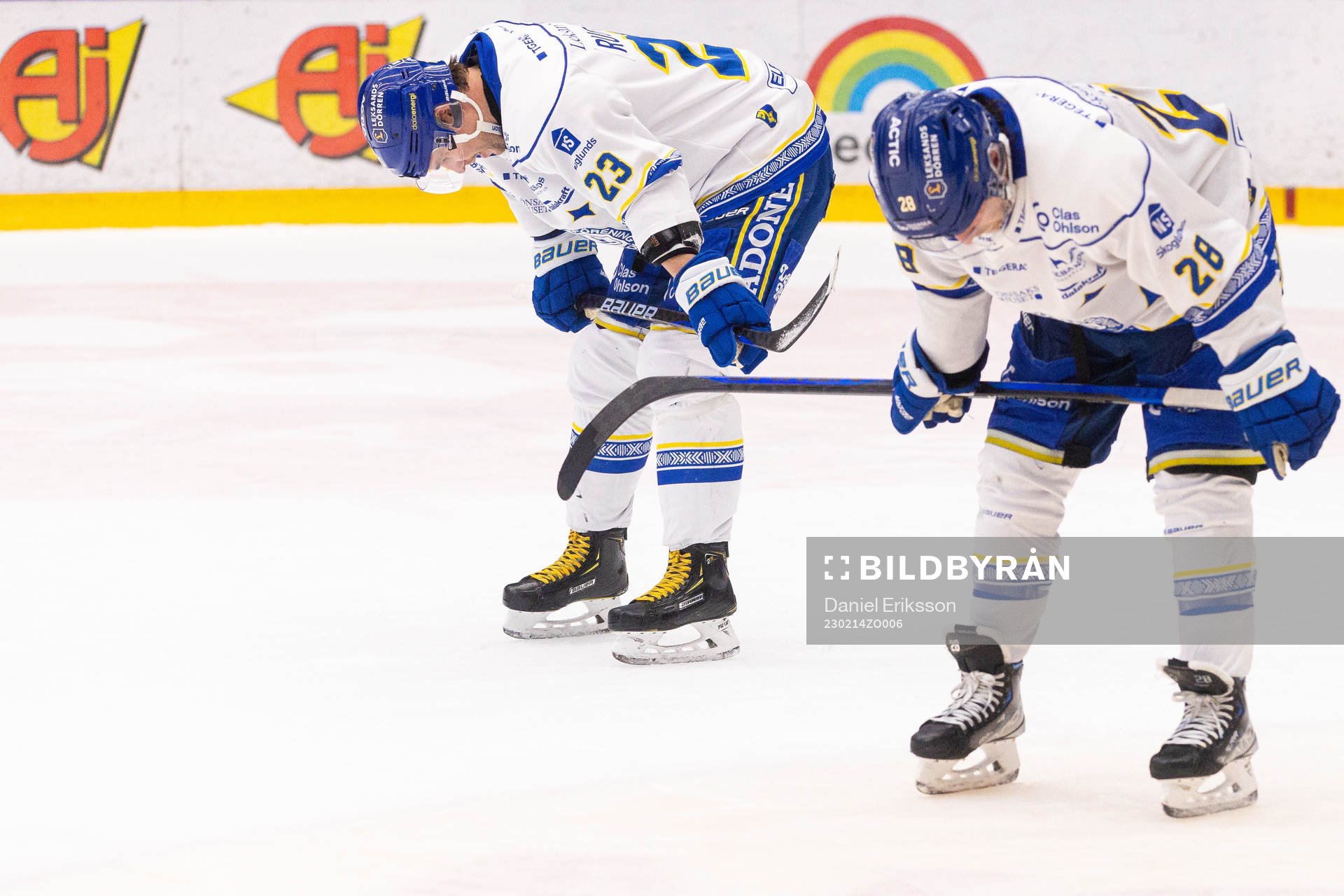 Leksands Mikael Ruohomaa och Justin Glenn Kloos deppar