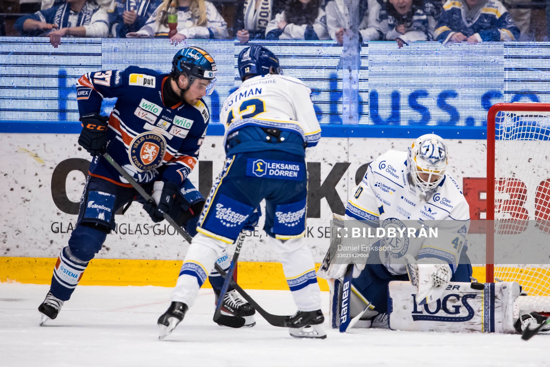 Leksands målvakt Mantas Armalis och Växjös Glenn