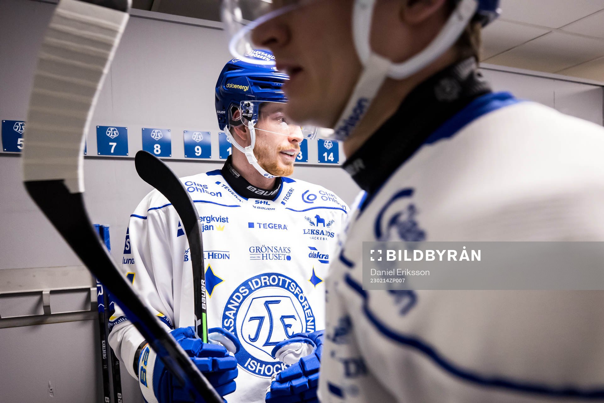 Leksands Peter Cehlarik  innan ishockeymatchen i SHL mellan