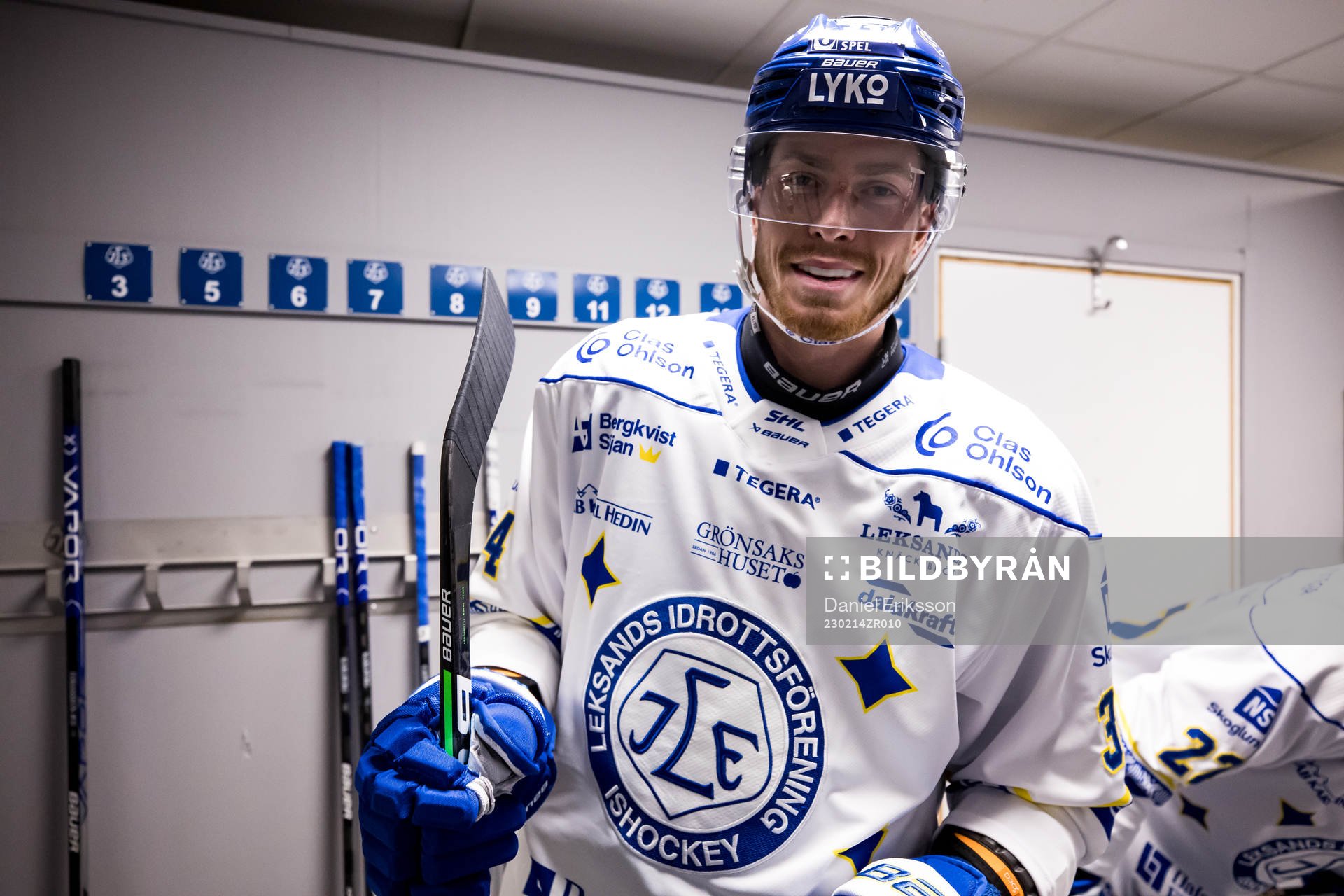 Leksands Peter Cehlarik  innan ishockeymatchen i SHL mellan