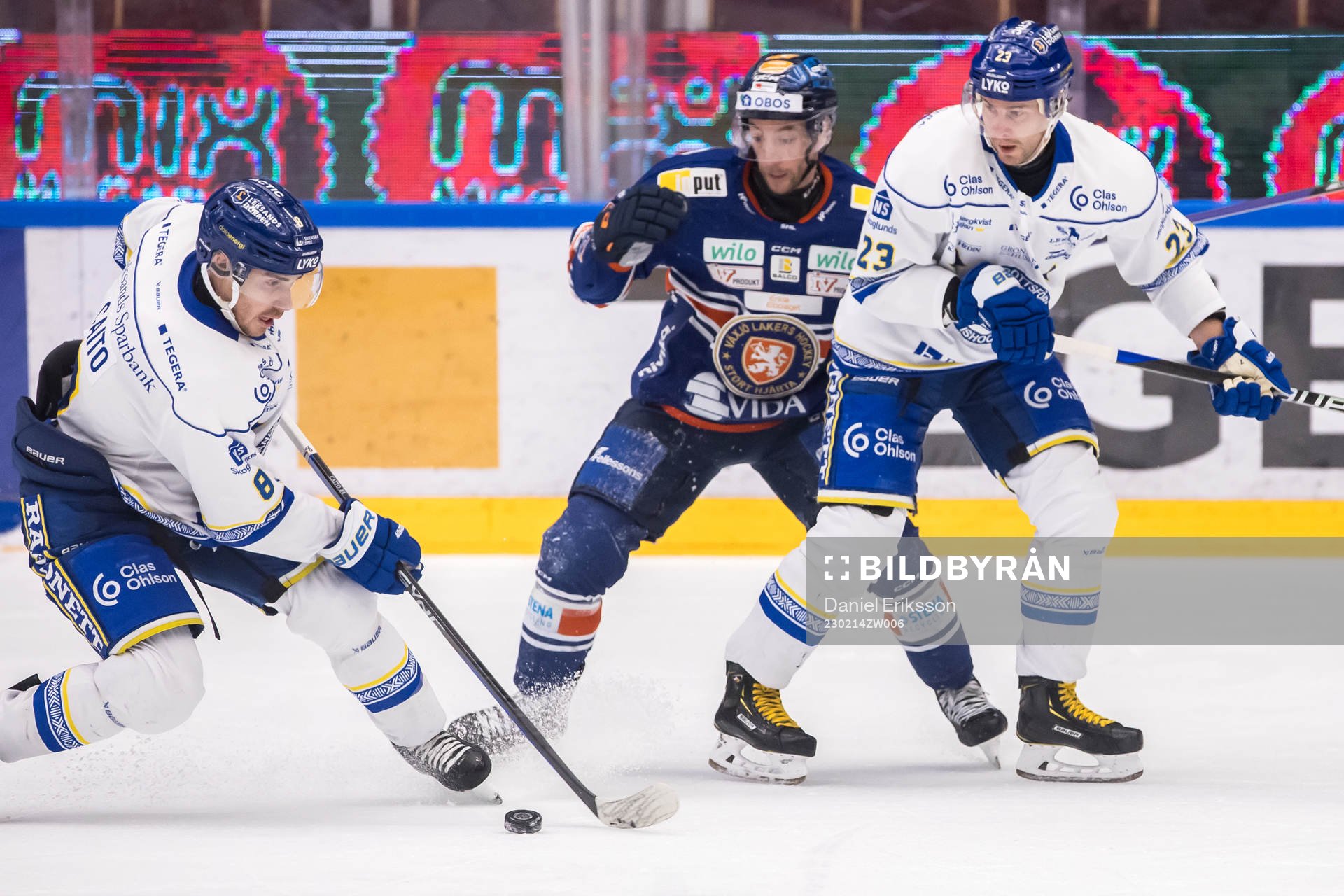 Leksands Matt Caito och Mikael Ruohomaa Växjös Dan Sexton