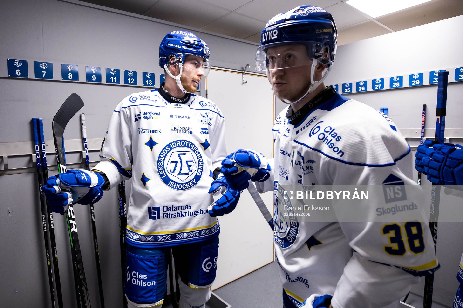 Leksands Peter Cehlarik  innan ishockeymatchen i SHL mellan