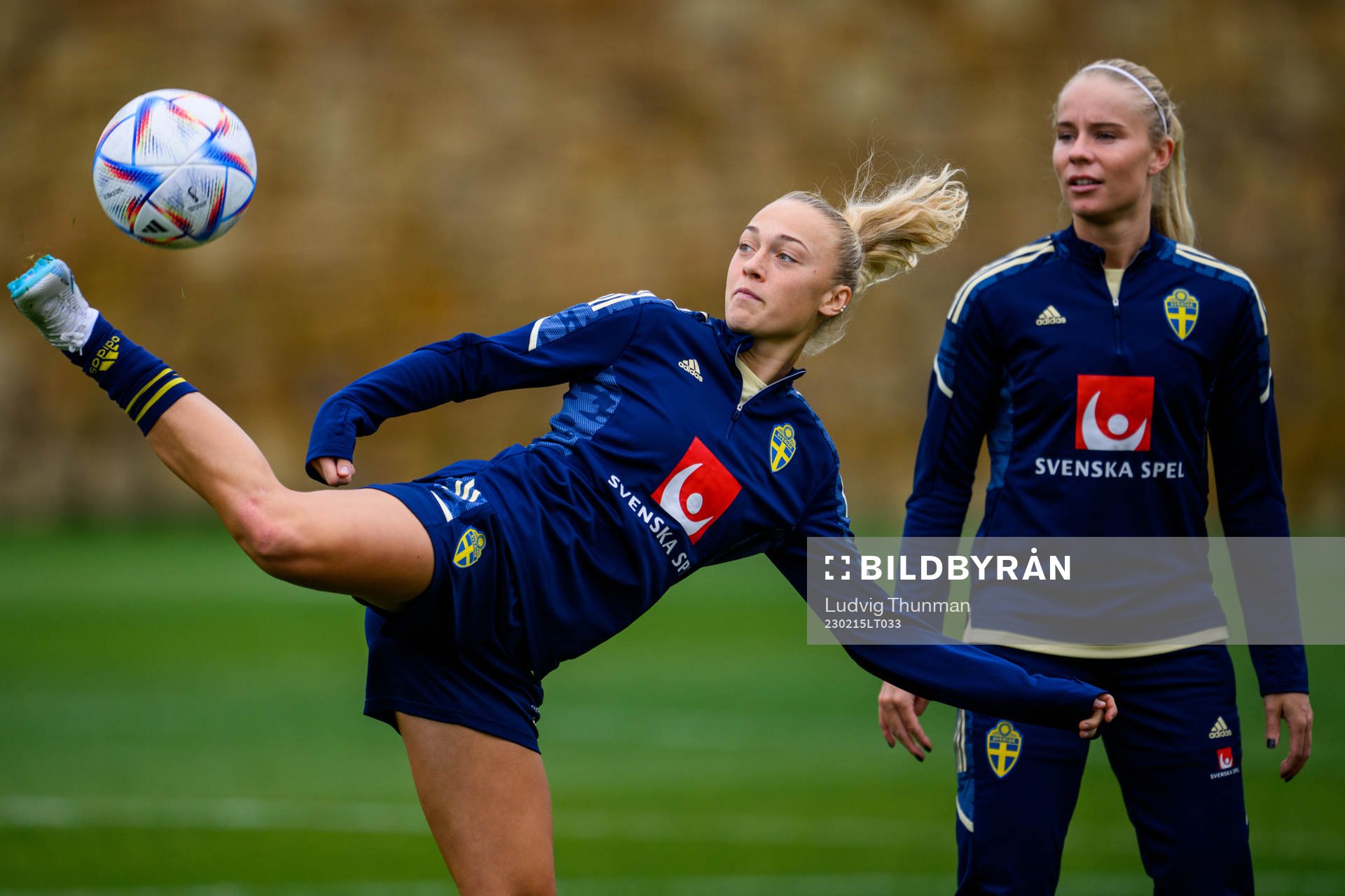 Hanna Bennison of the Swedish women's national football team at a training session on February 15, 2023 in Marbella. 