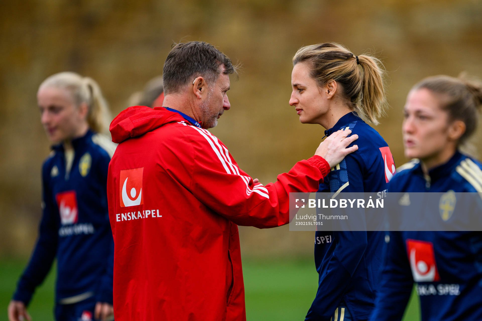 Head coach Peter Gerhardsson and Nathalie Björn of the