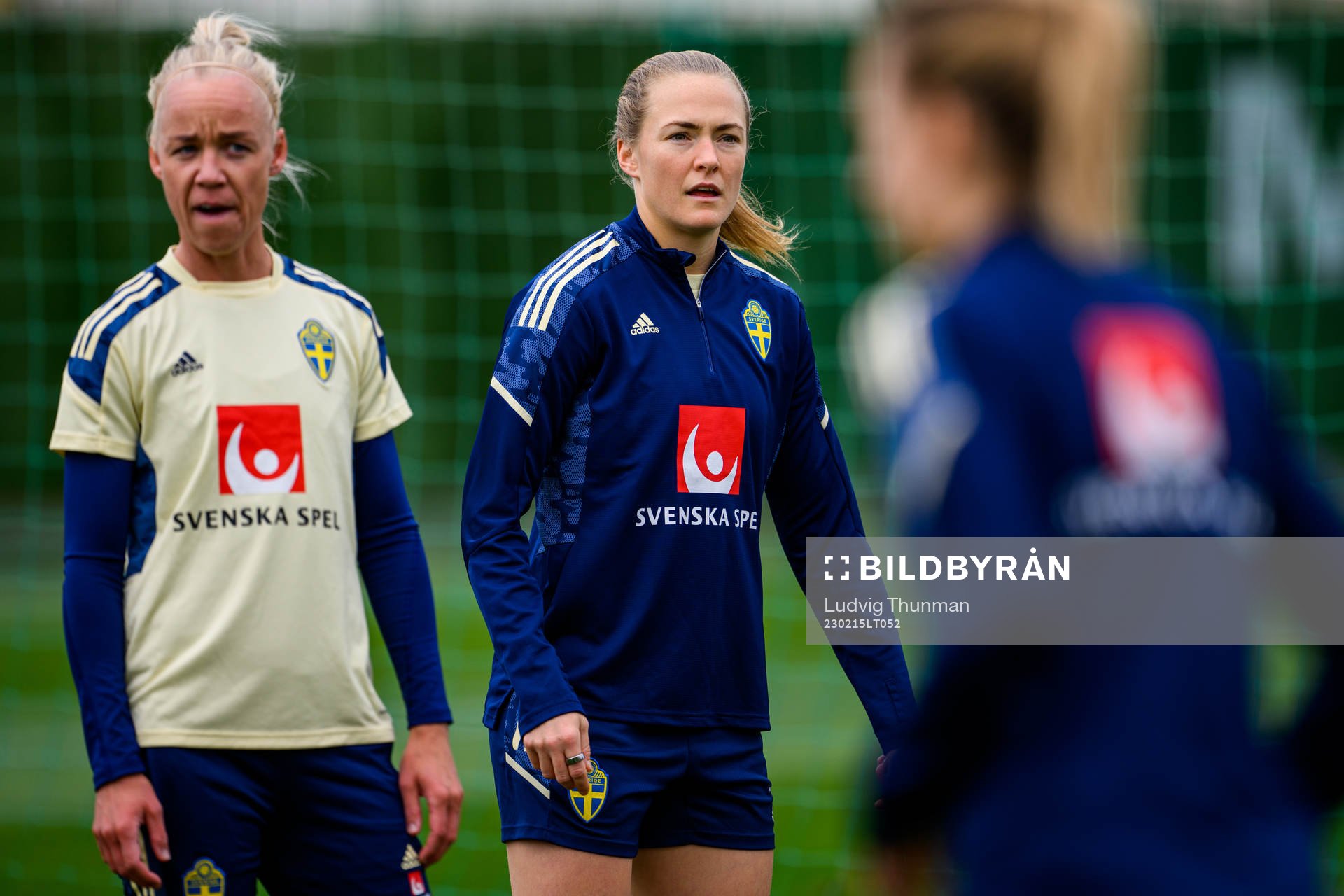 Caroline Seger and Magdalena Eriksson of the Swedish