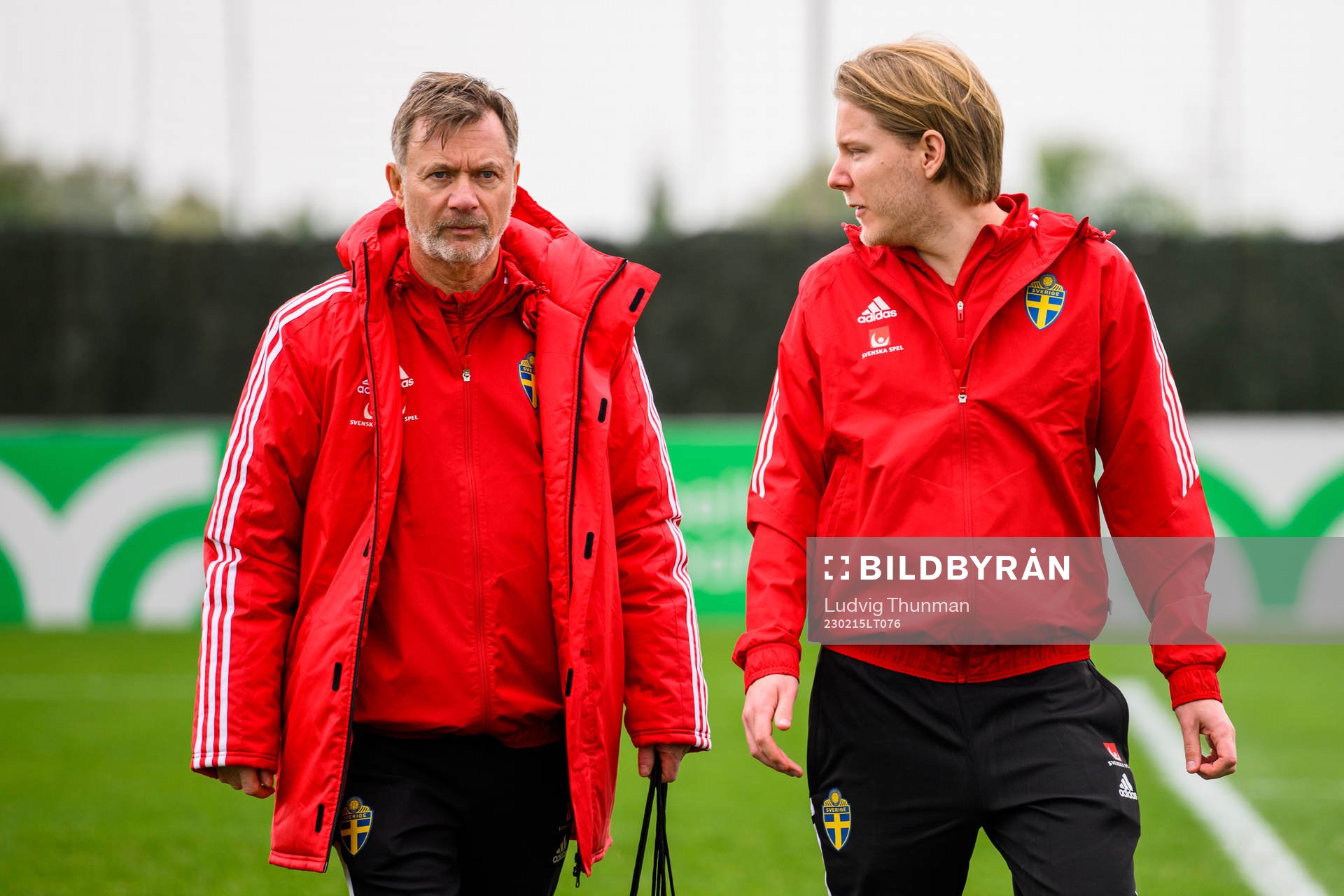 Head coach Peter Gerhardsson and media manager Fredrik
