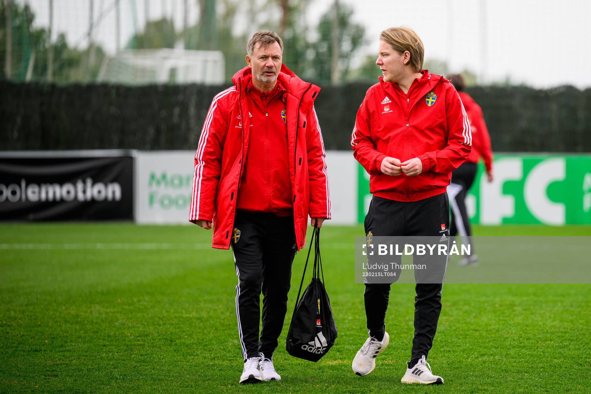 Head coach Peter Gerhardsson and media manager Fredrik
