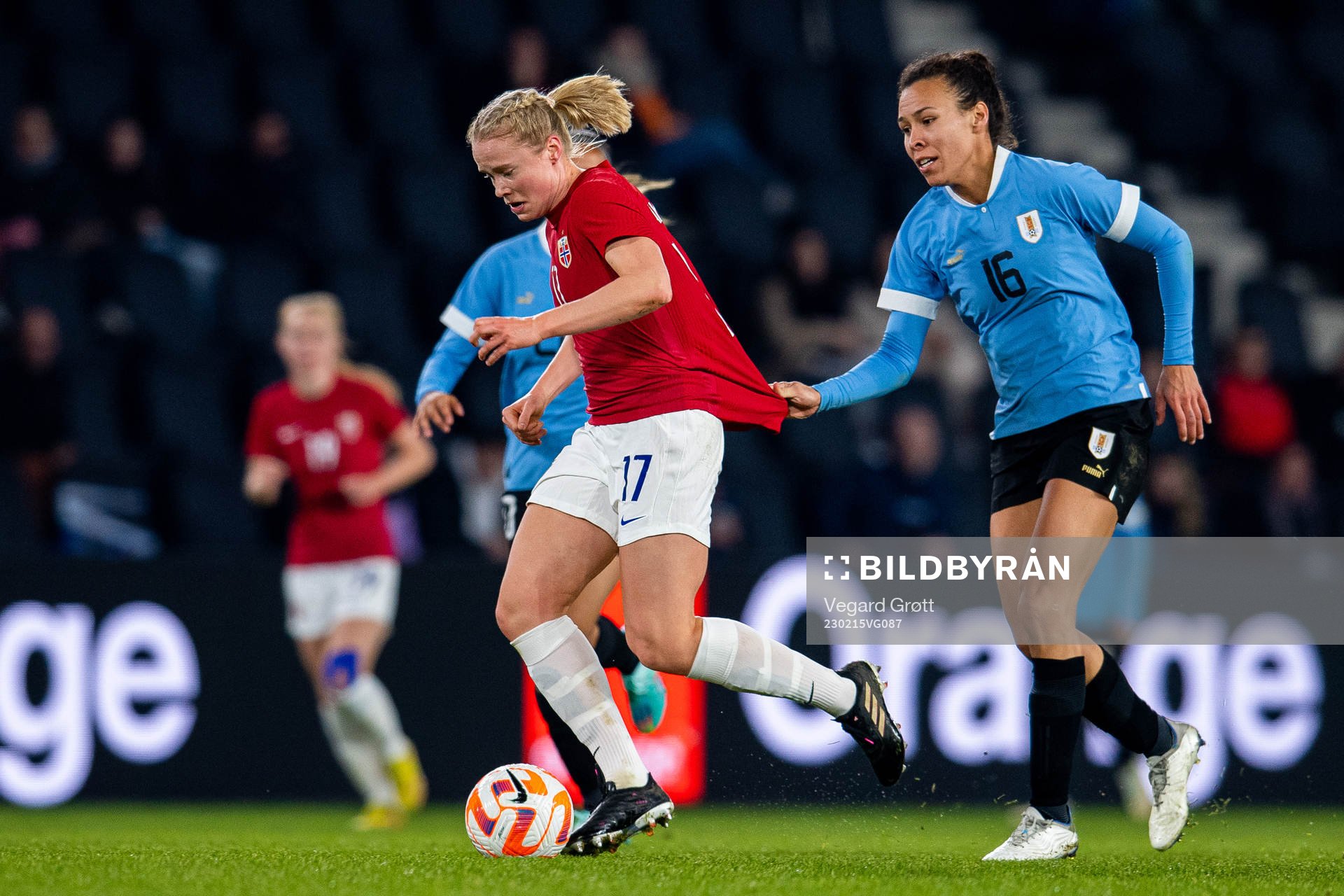 Julie Blakstad of Norway and Yannel Correa of Uruguay