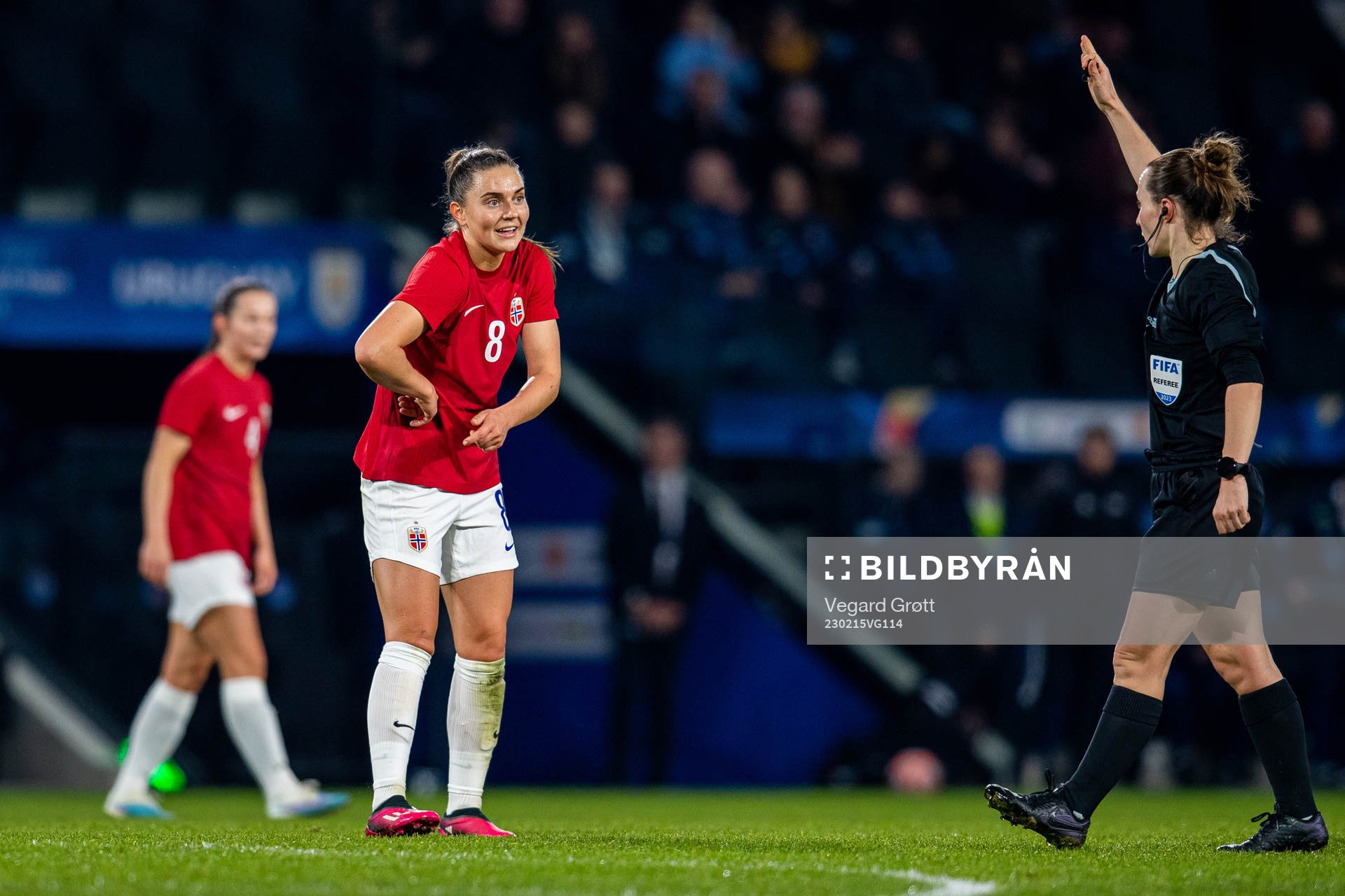 Vilde Bøe Risa of Norway during the international friendly football match between Uruguay and Norway on February 15, 2023 in Angers.