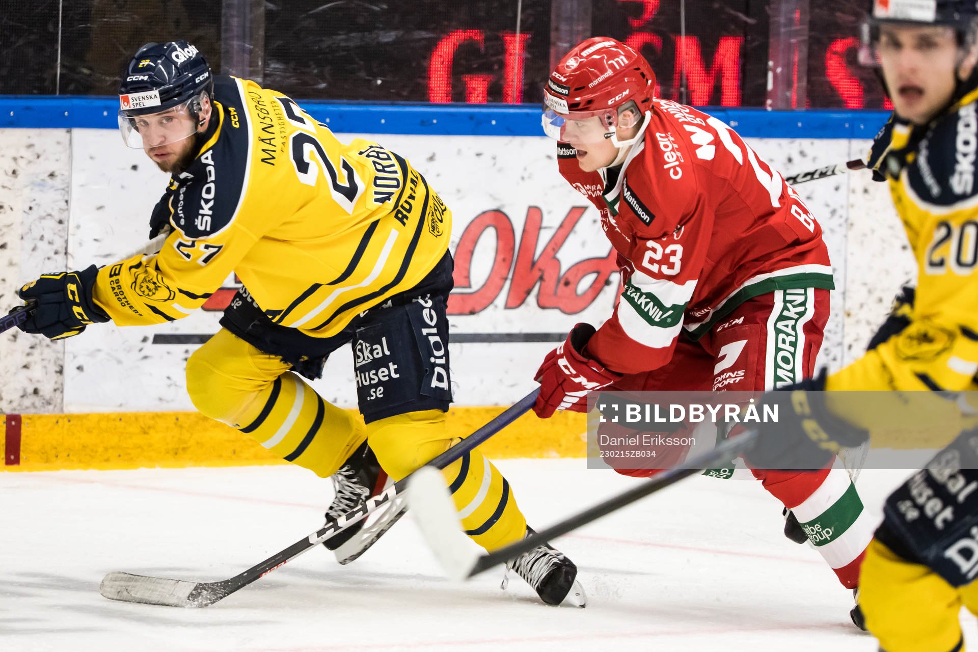 Södertäljes Daniel Norbe och Moras Oscar Bjerselius