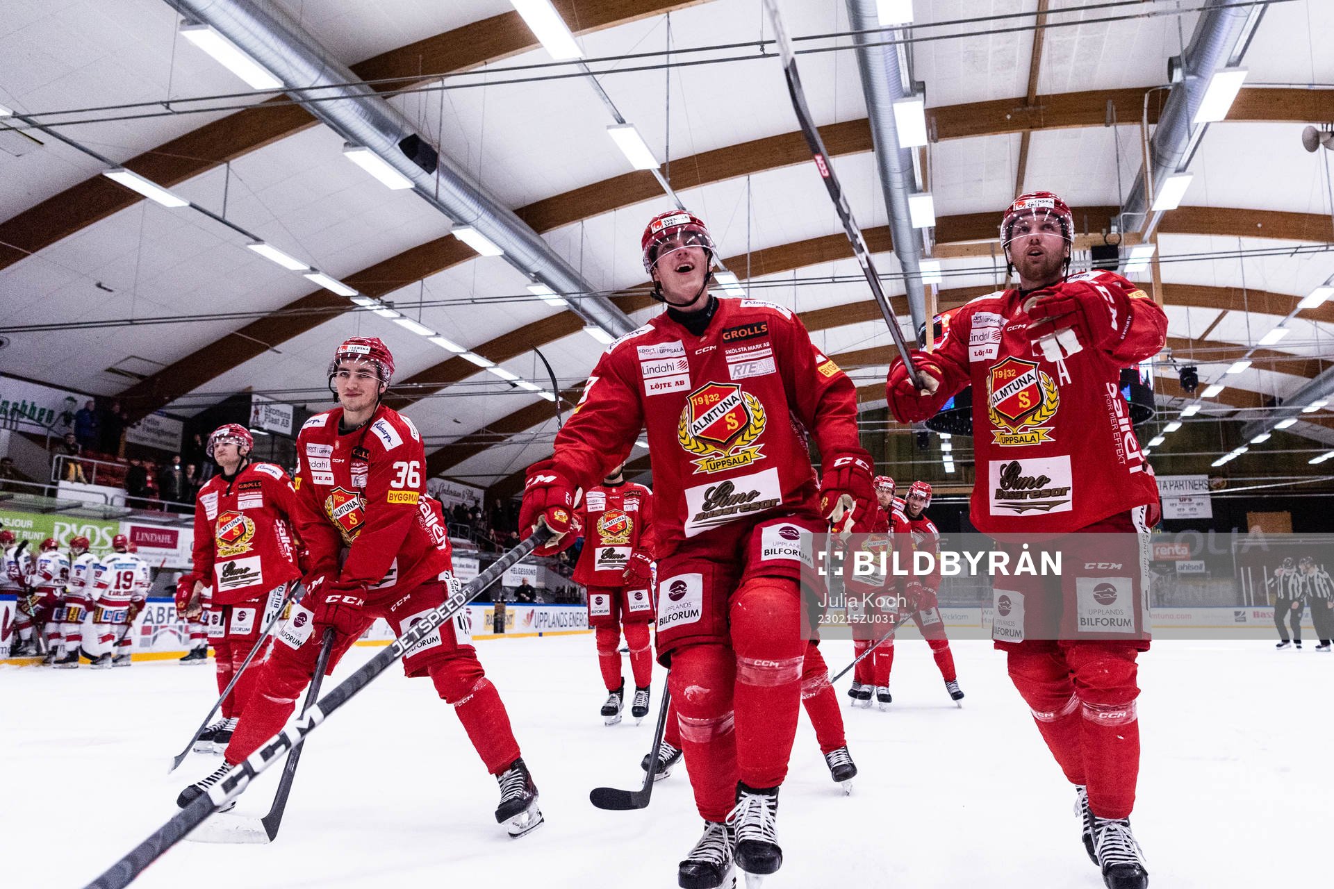 Almtunas Olle Norberg,Hugo Blixt och Mattias Johansson