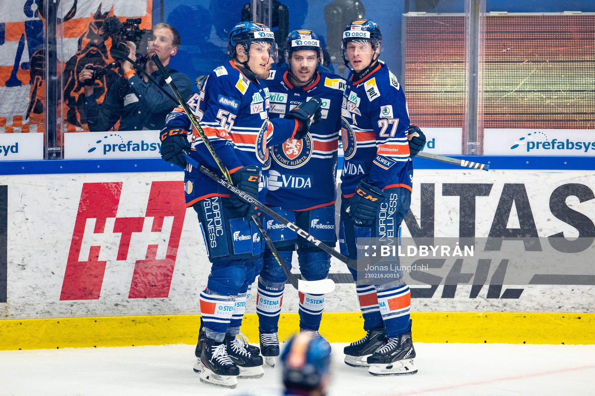 Växjös Miika Koivisto, Joel Kellman och Martin Lundberg