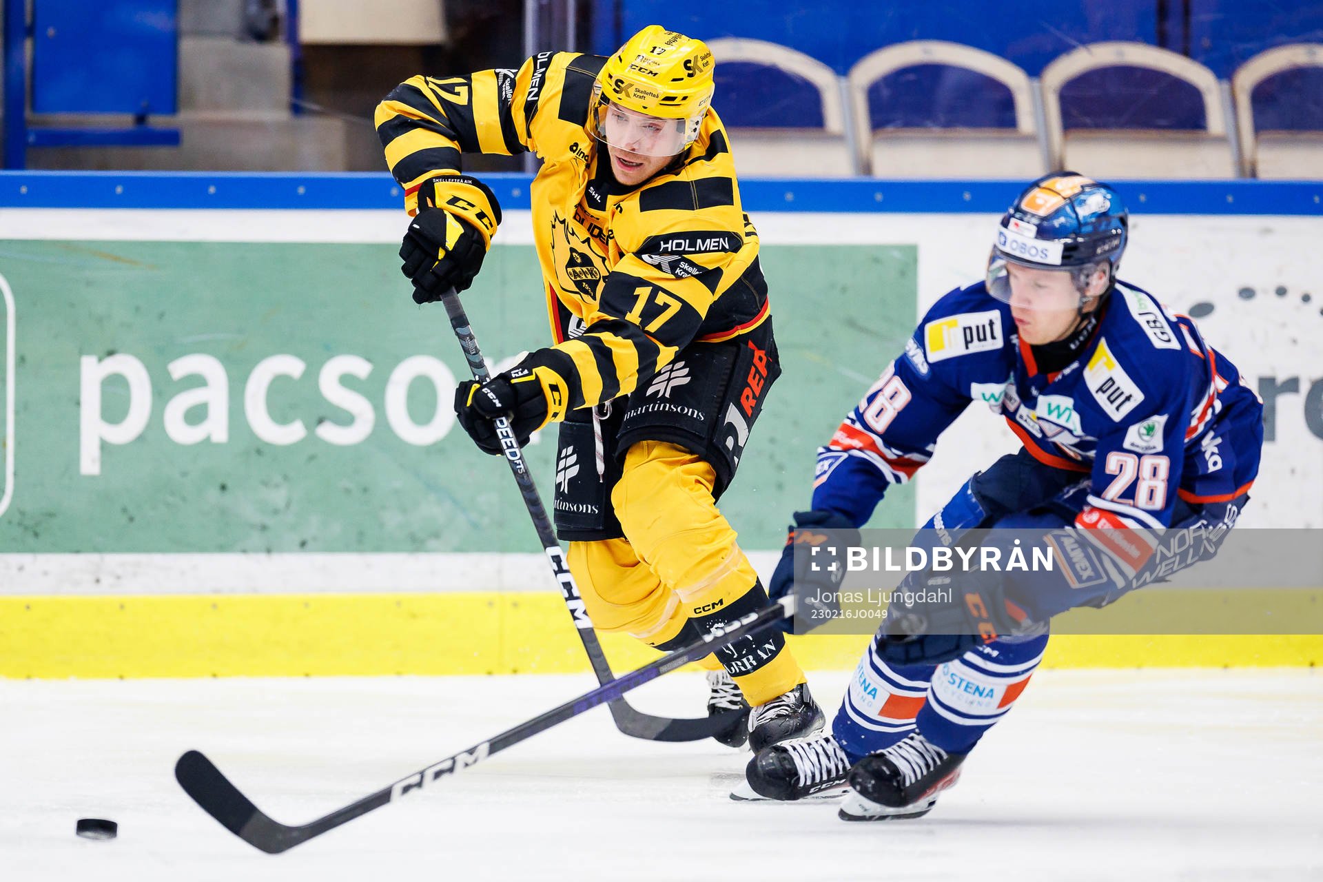 Skellefteås Pär Lindholm och Växjös Hugo Gustafsson