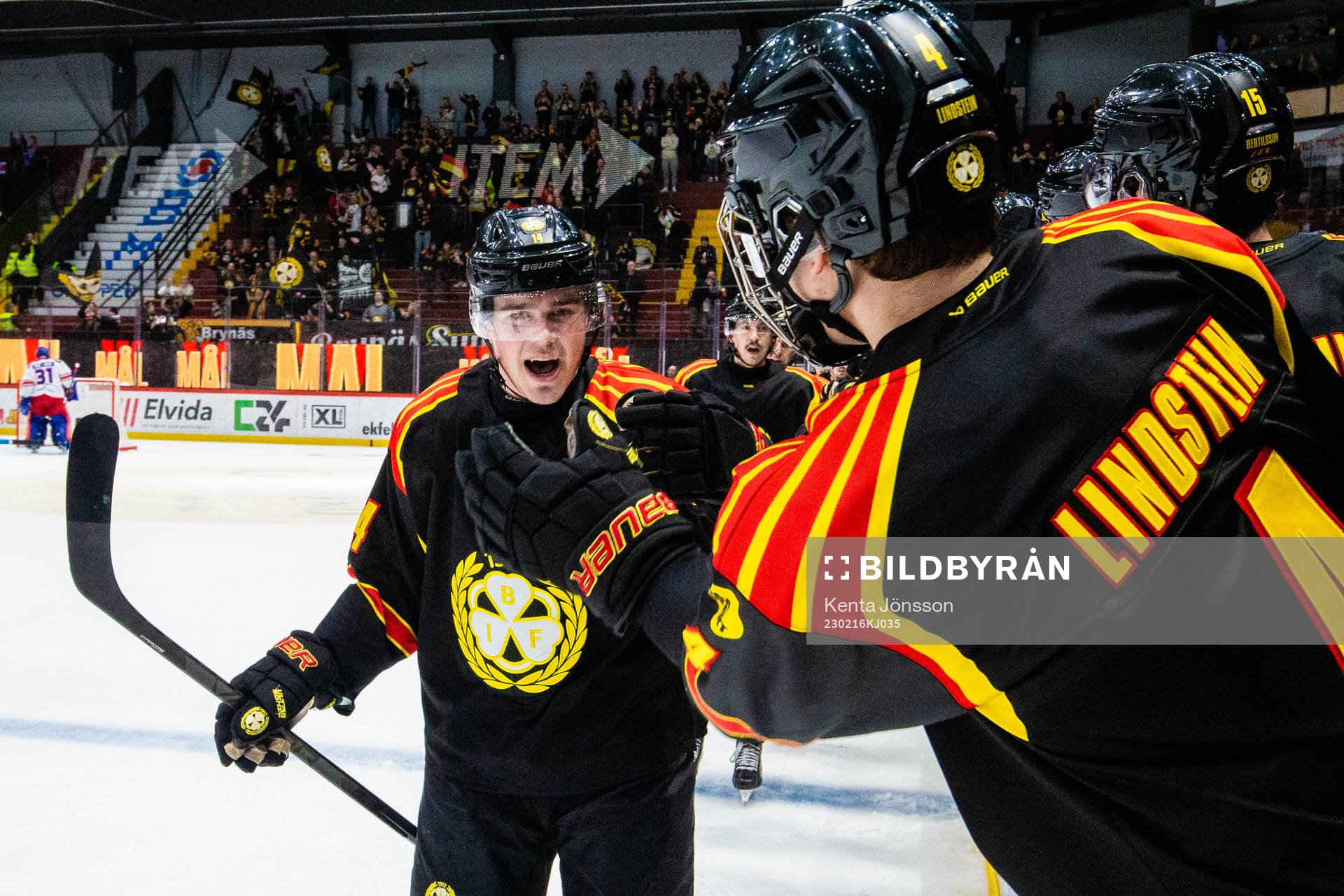 Brynäs Alexander Ljungkrantz jublar