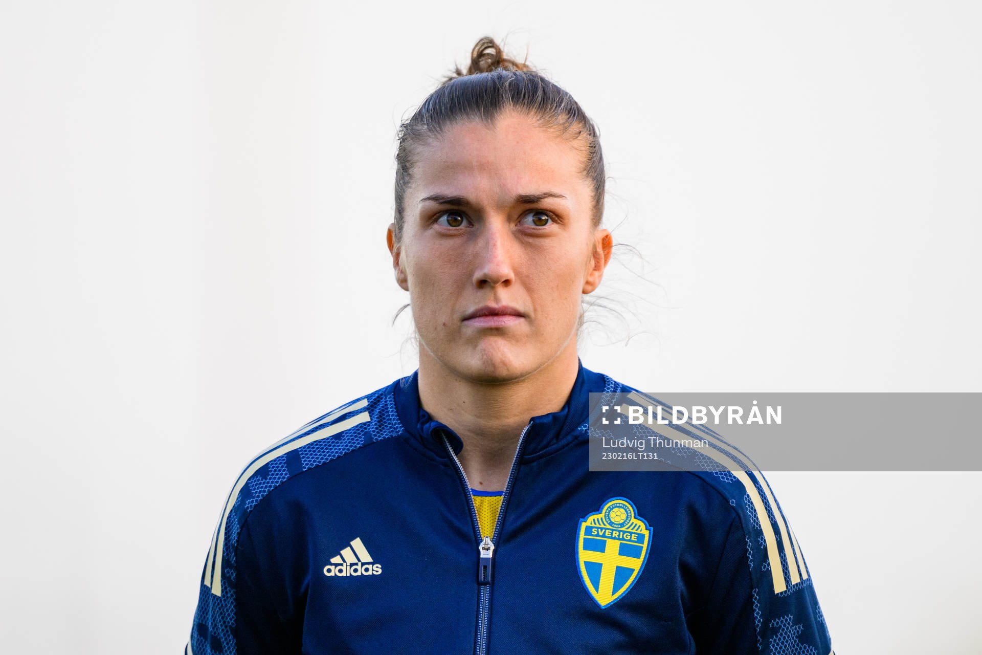 Filippa Angeldahl of Sweden ahead the women's international